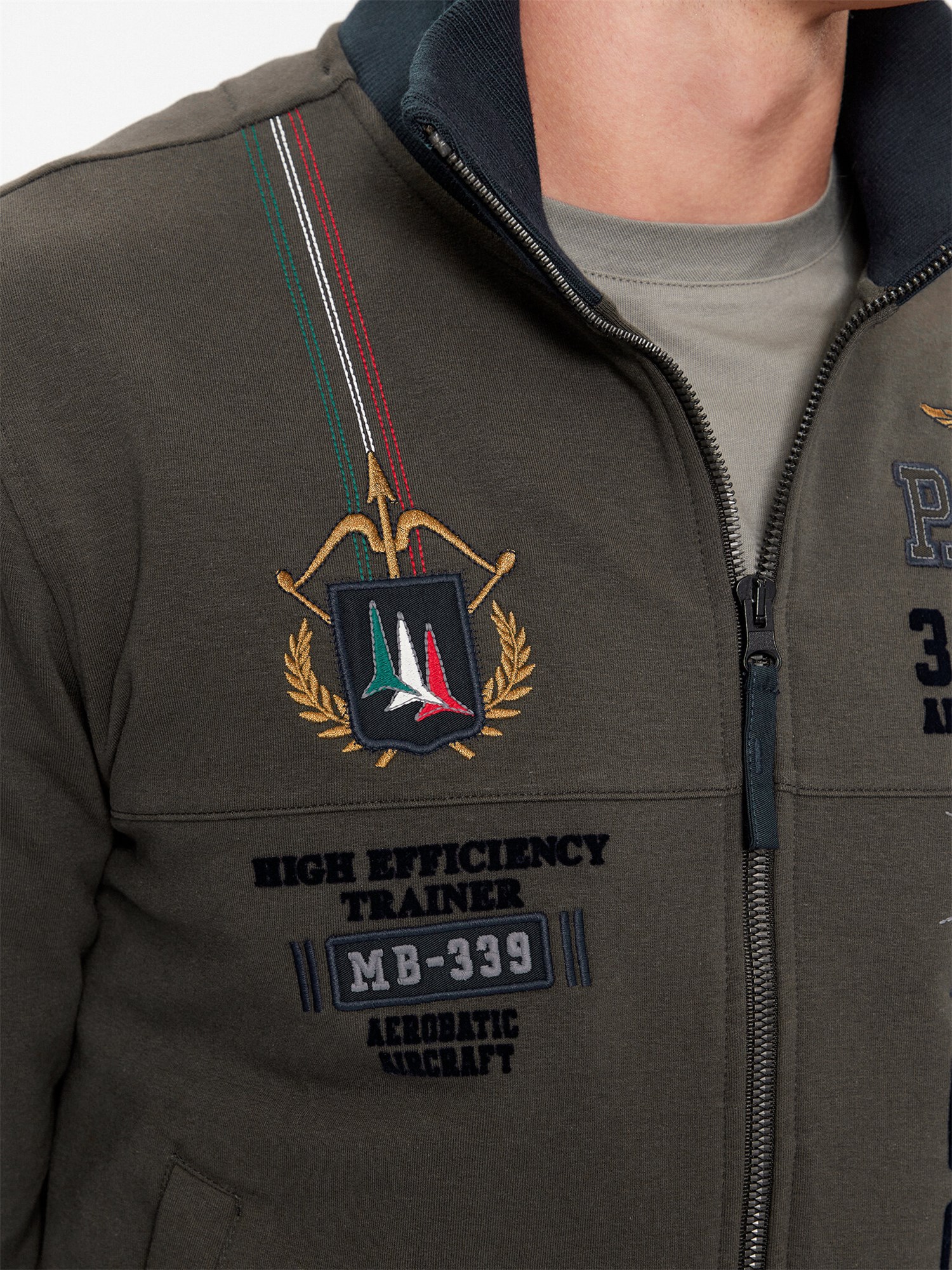 AERONAUTICA MILITARE 232FE1824F418 Marrone Abbigliamento Uomo Felpa