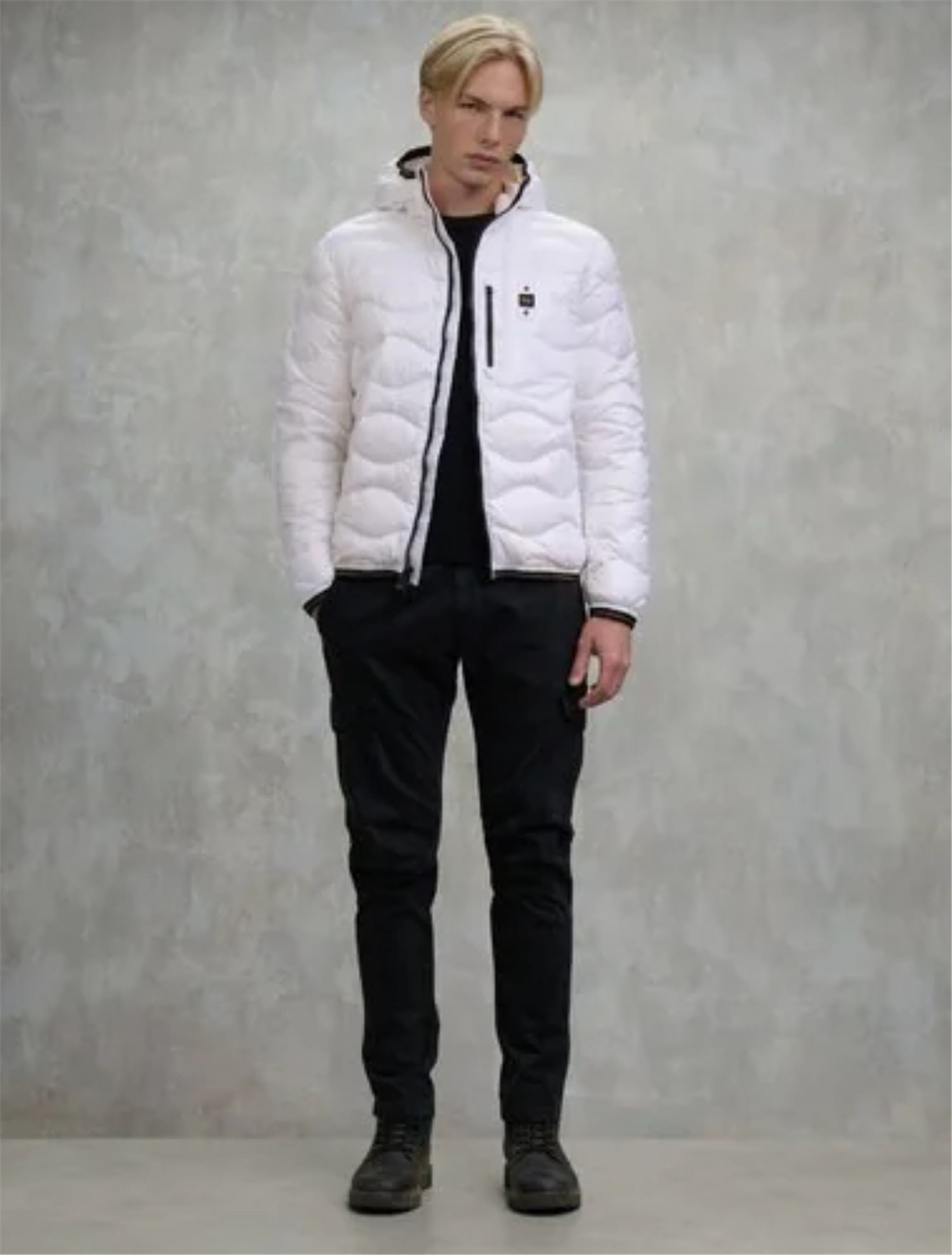 Blauer 25WBLUC03074 006355 Bianco Abbigliamento Uomo Piumino