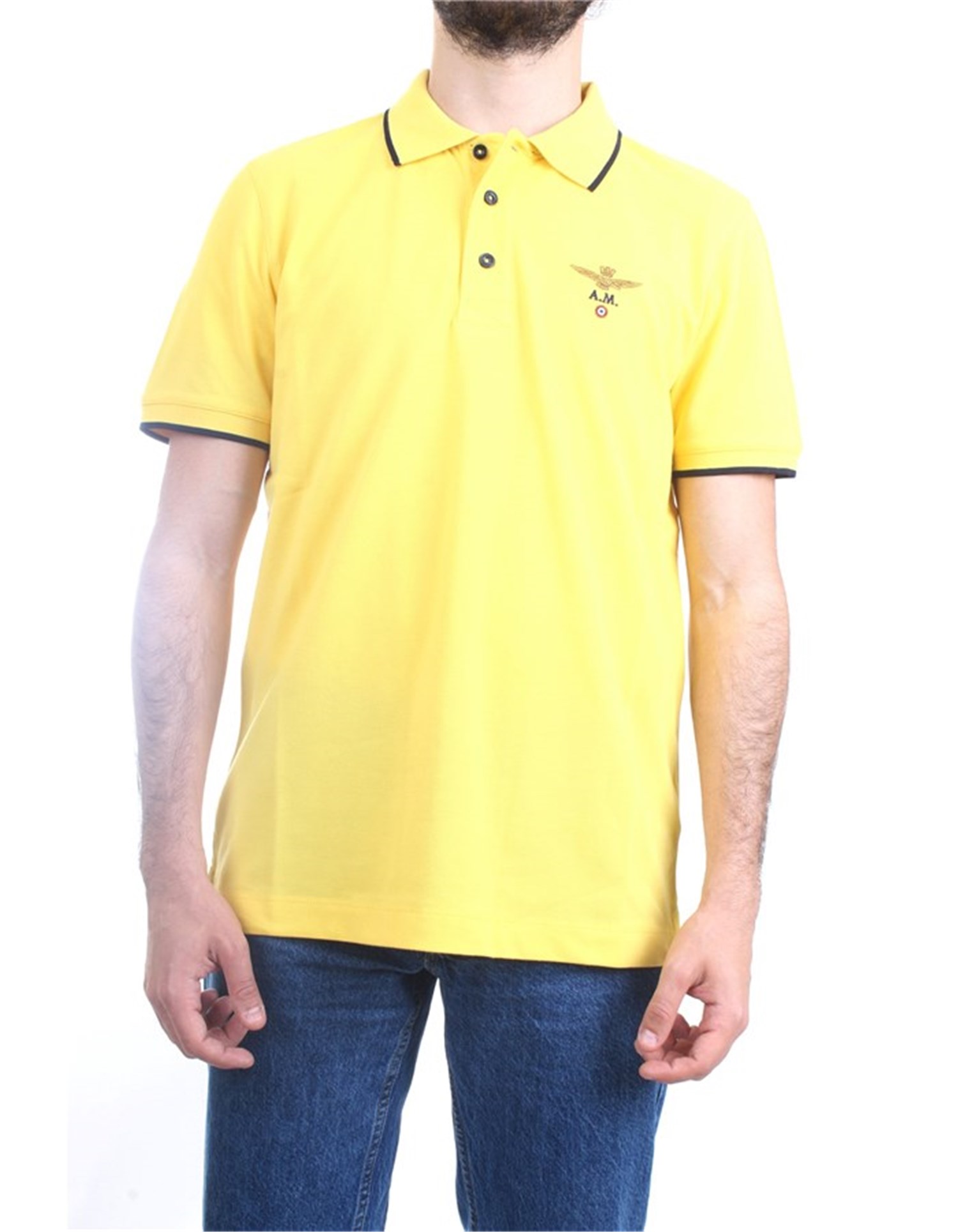 AERONAUTICA MILITARE 241PO1308P82 Giallo Abbigliamento Uomo Polo