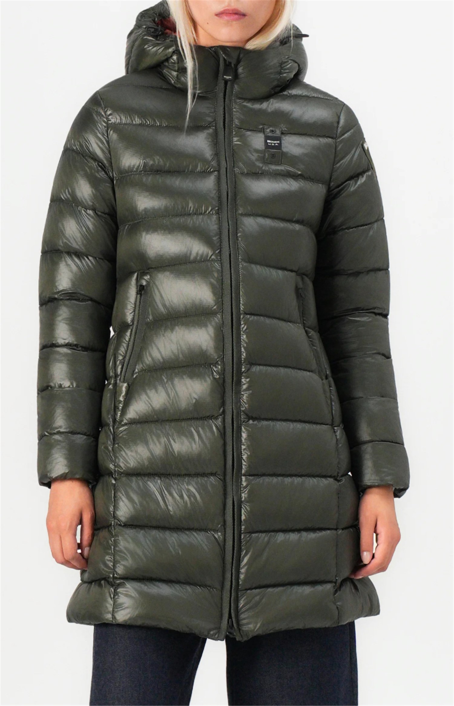 Blauer 24WBLDK02042 006648 Verde Abbigliamento Donna Piumino