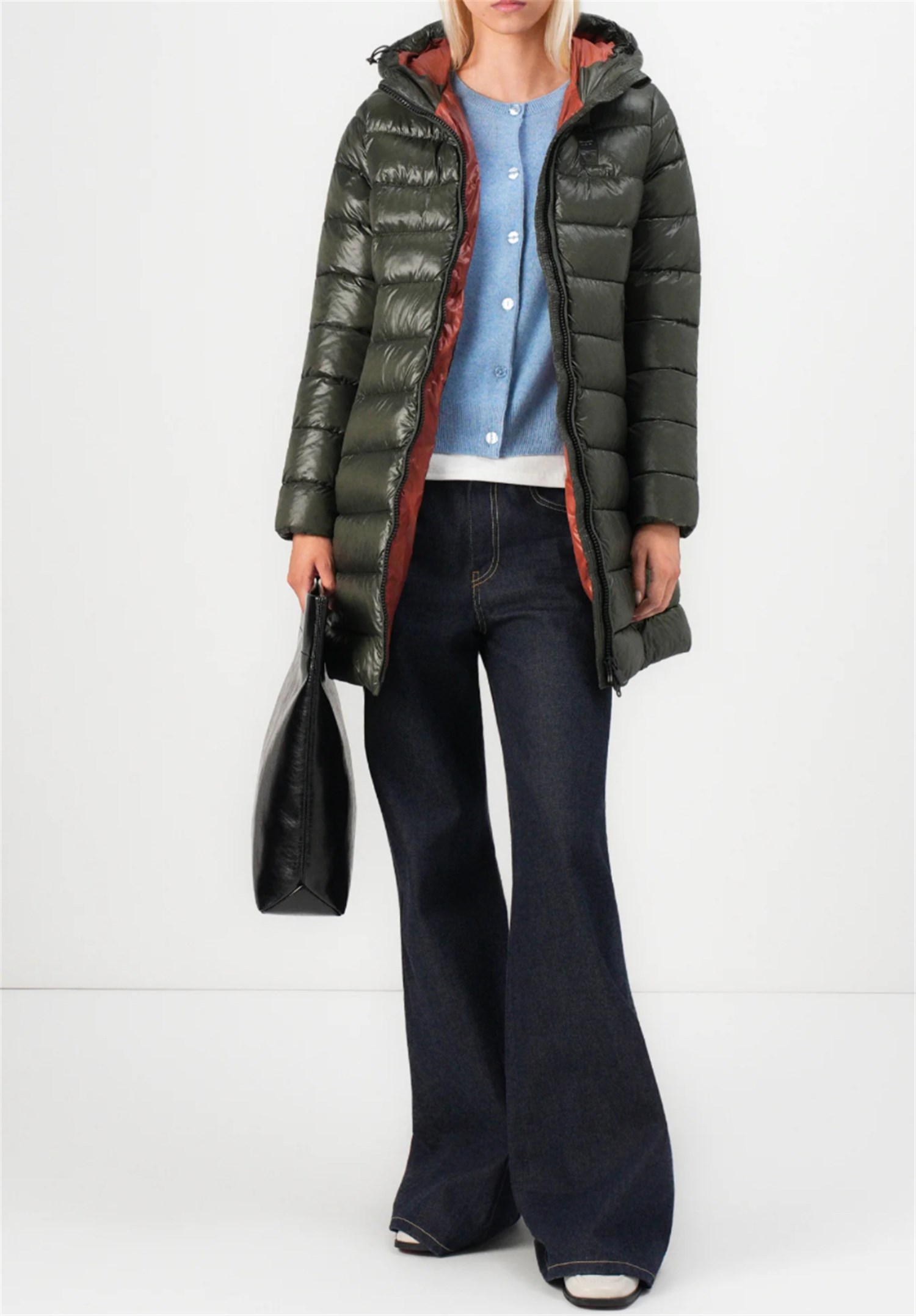 Blauer 24WBLDK02042 006648 Verde Abbigliamento Donna Piumino