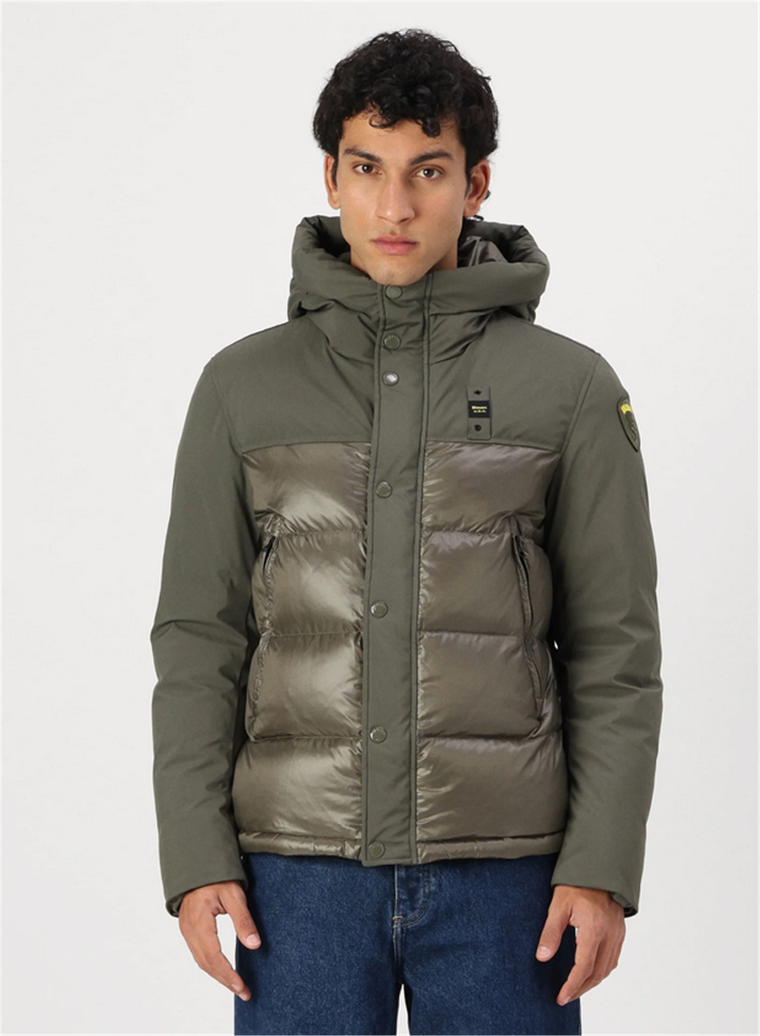 Blauer 24WBLUC03096 006355 Verde Abbigliamento Uomo Piumino