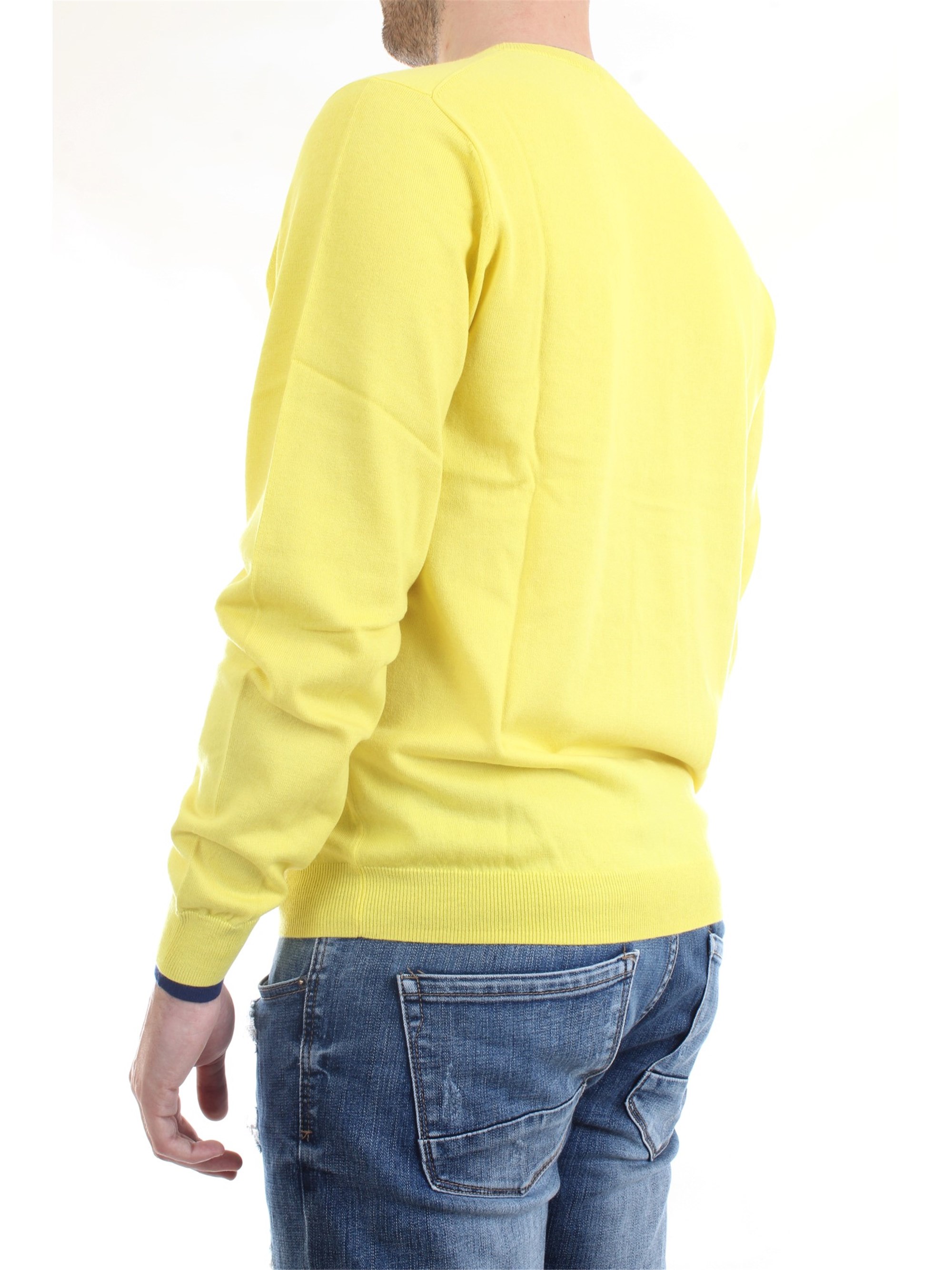 SUN68 K40105 Giallo Abbigliamento Uomo Maglia
