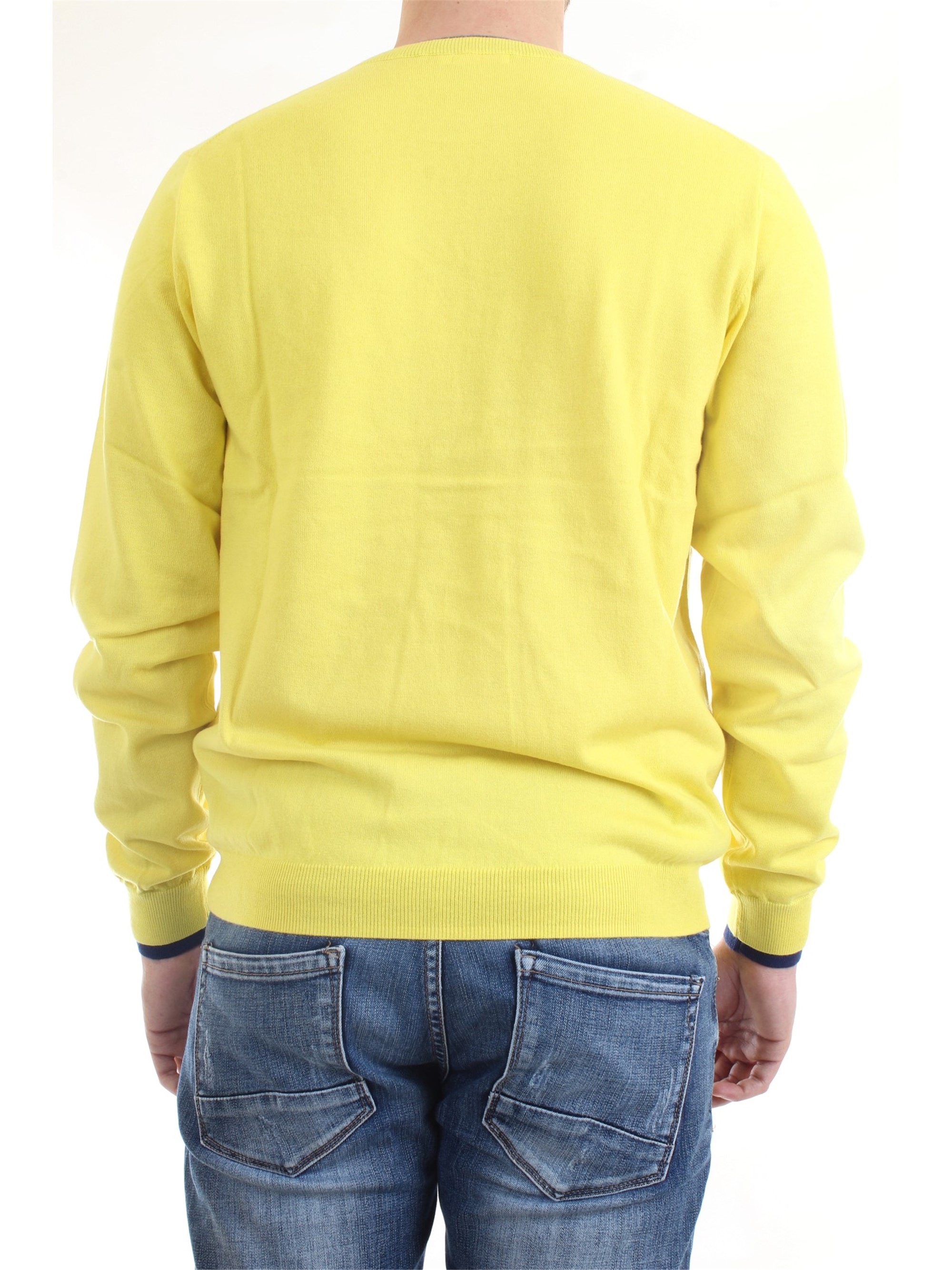SUN68 K40105 Giallo Abbigliamento Uomo Maglia