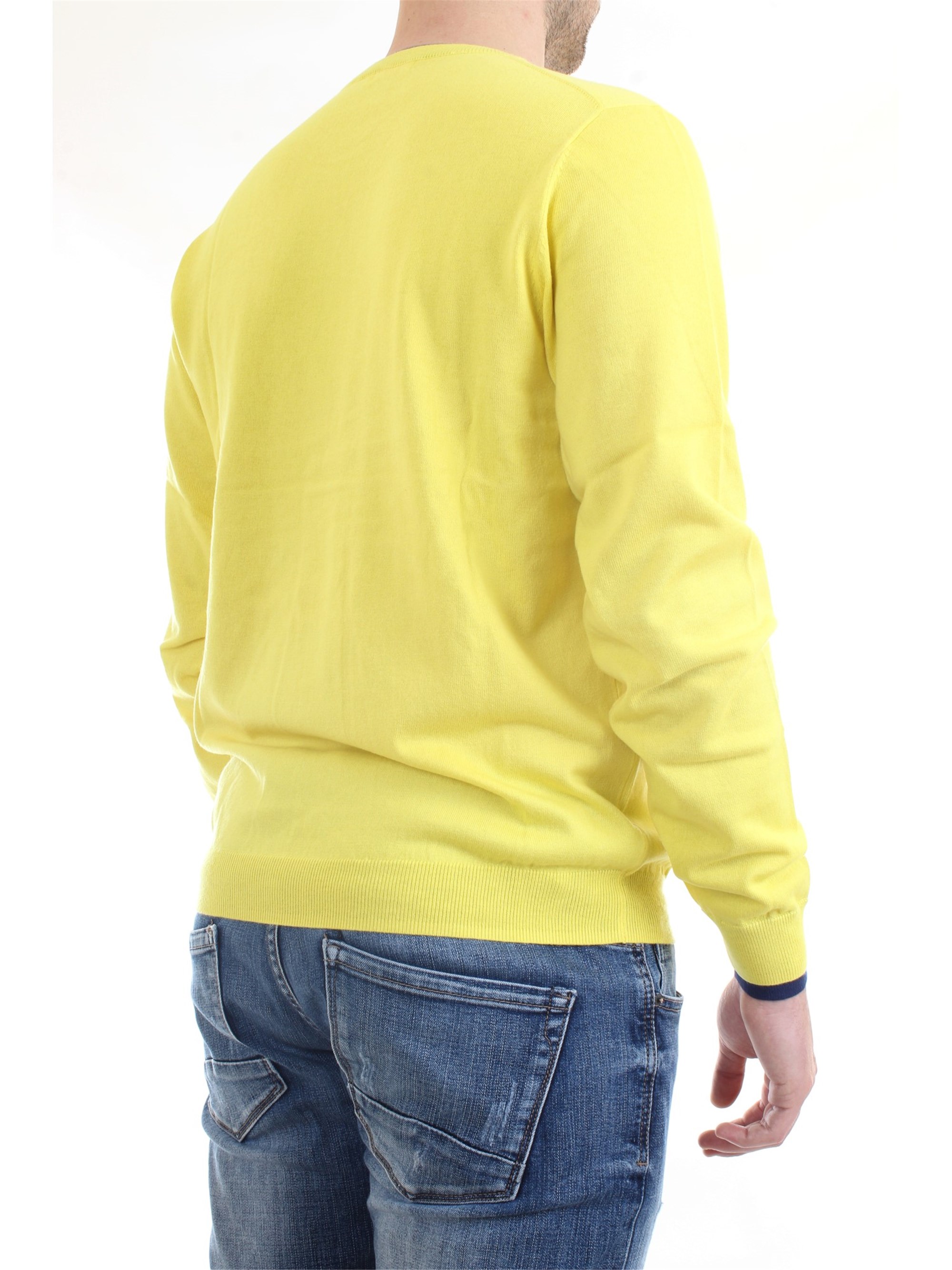 SUN68 K40105 Giallo Abbigliamento Uomo Maglia