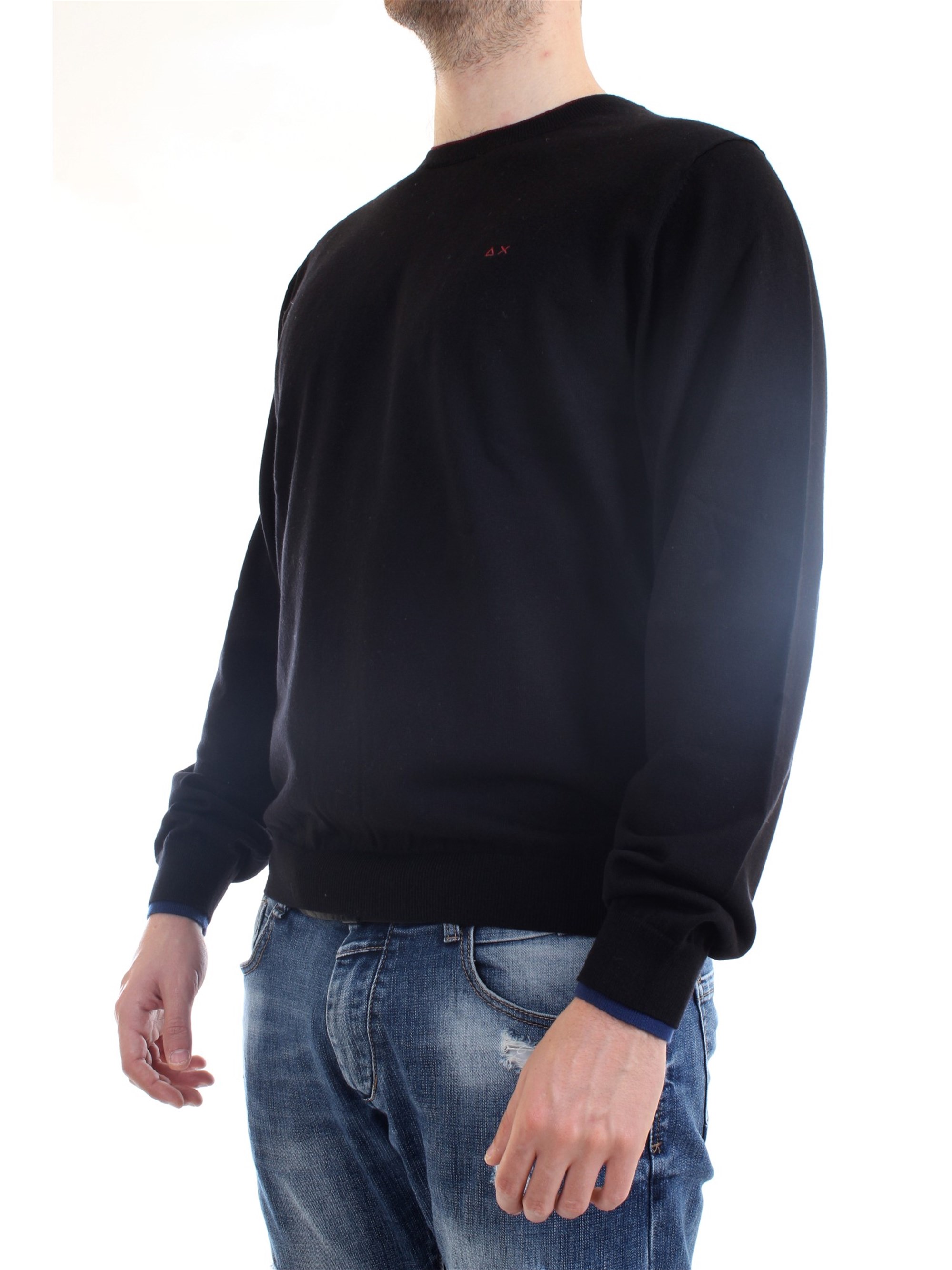 SUN68 K29105 Nero Abbigliamento Uomo Maglia