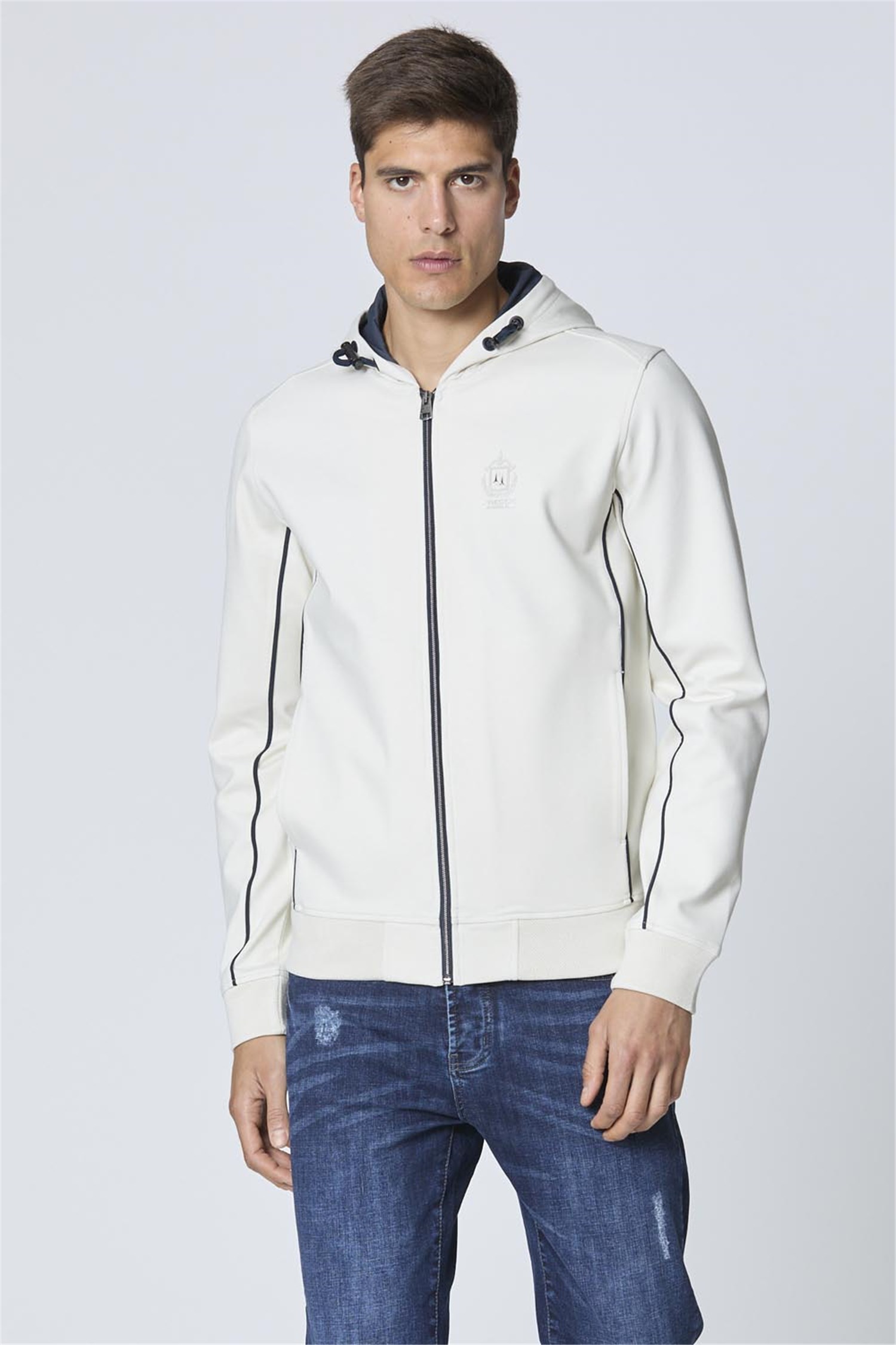 AERONAUTICA MILITARE 251FE2014F586 Latte Abbigliamento Uomo Felpa