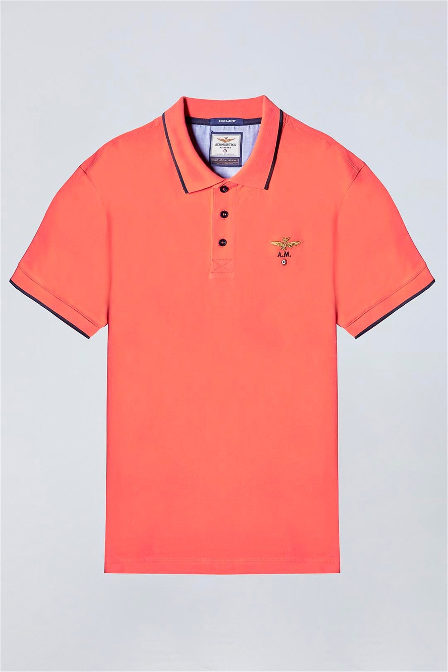 AERONAUTICA MILITARE 251PO1308P82 Arancione Abbigliamento Uomo Polo