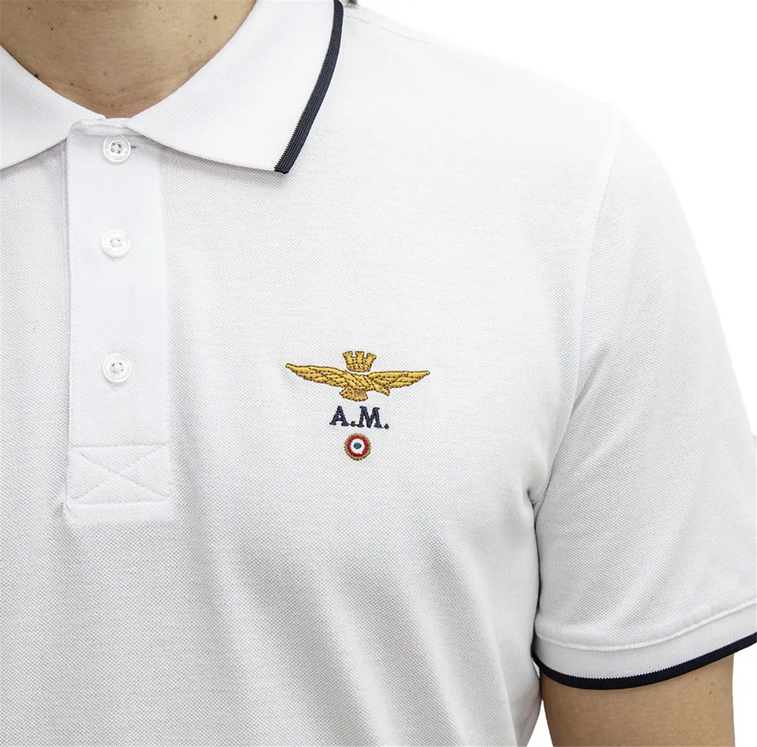 AERONAUTICA MILITARE 251PO1308P82 Bianco Abbigliamento Uomo Polo