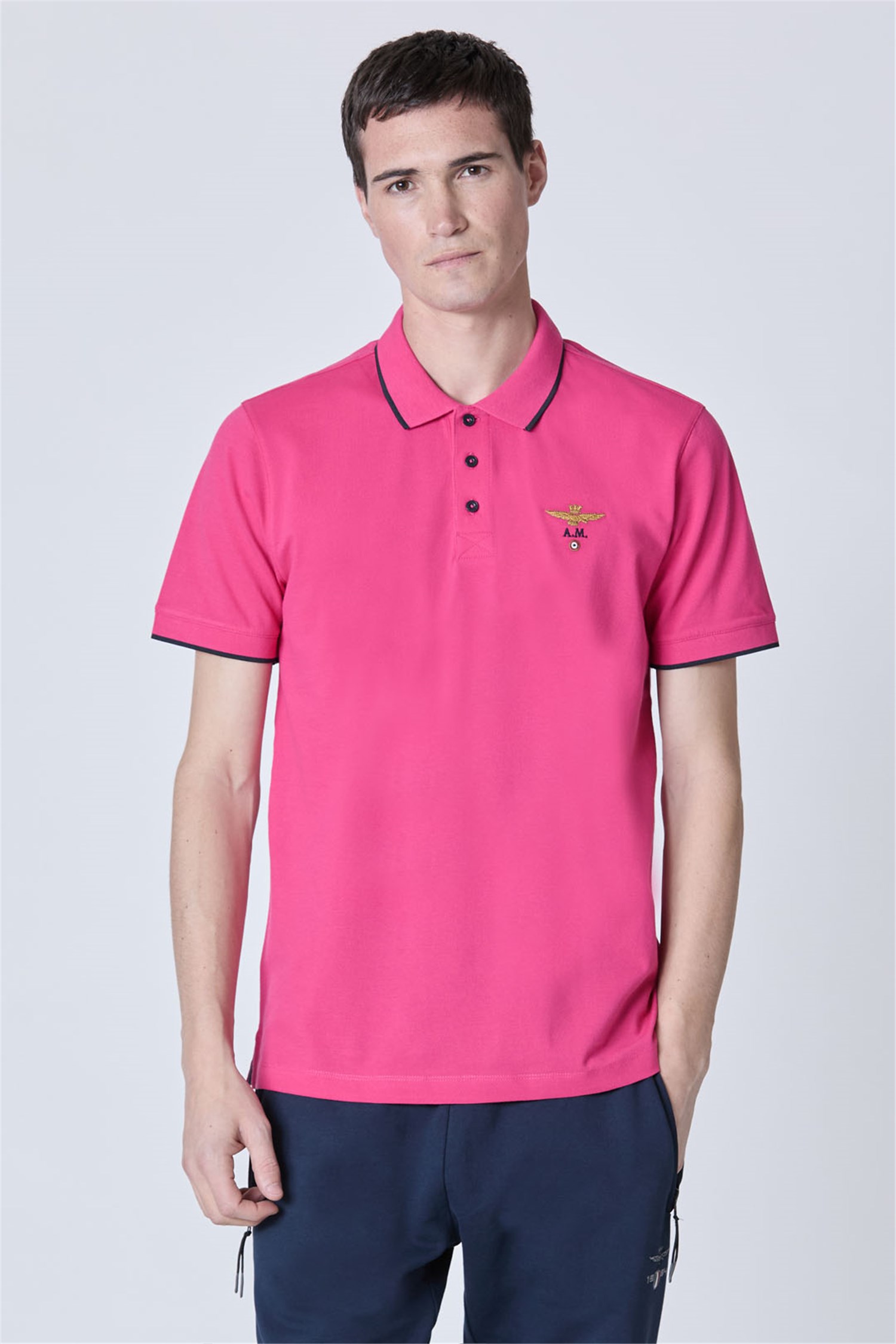 AERONAUTICA MILITARE 251PO1308P82 Fuxia Abbigliamento Uomo Polo