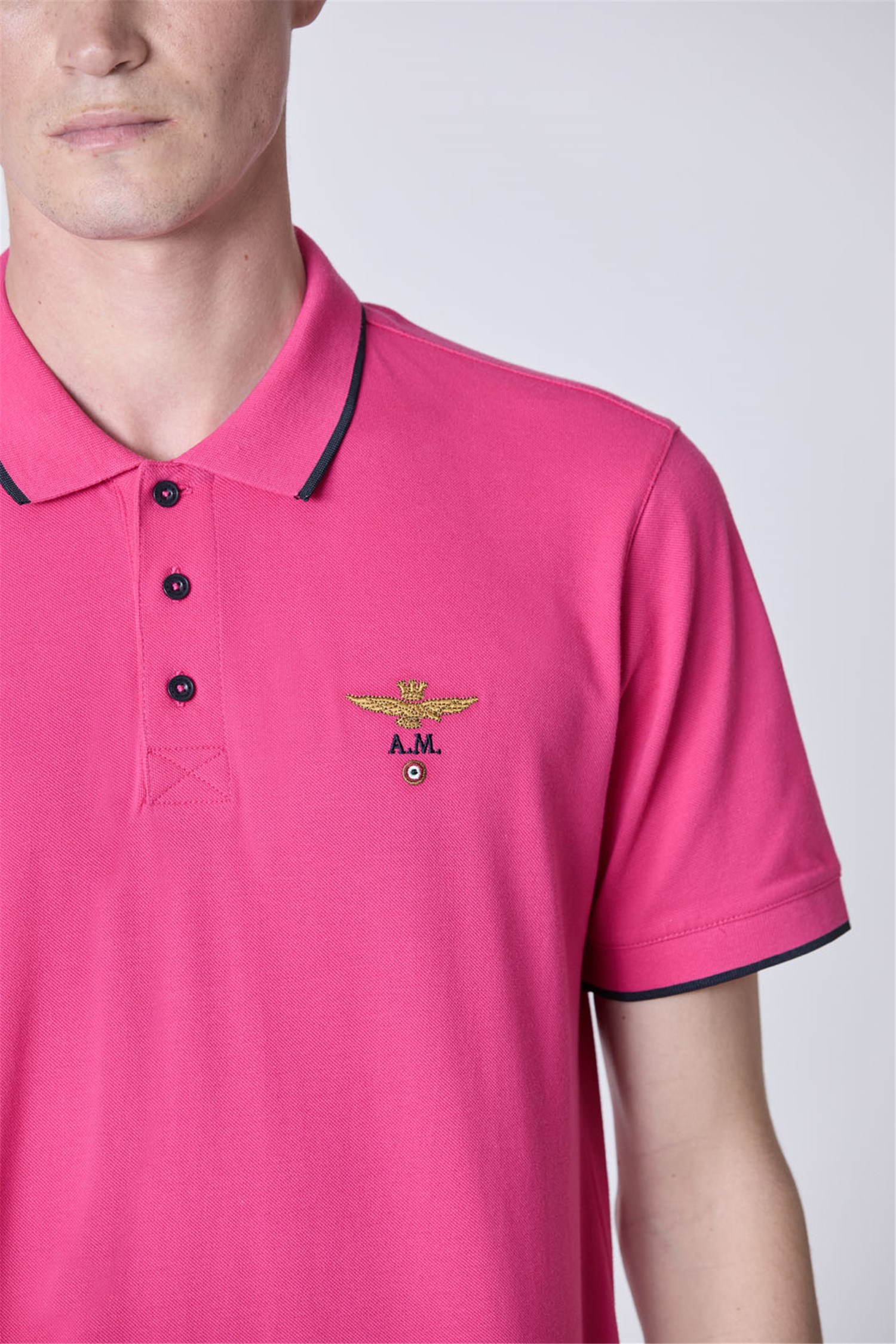 AERONAUTICA MILITARE 251PO1308P82 Fuxia Abbigliamento Uomo Polo