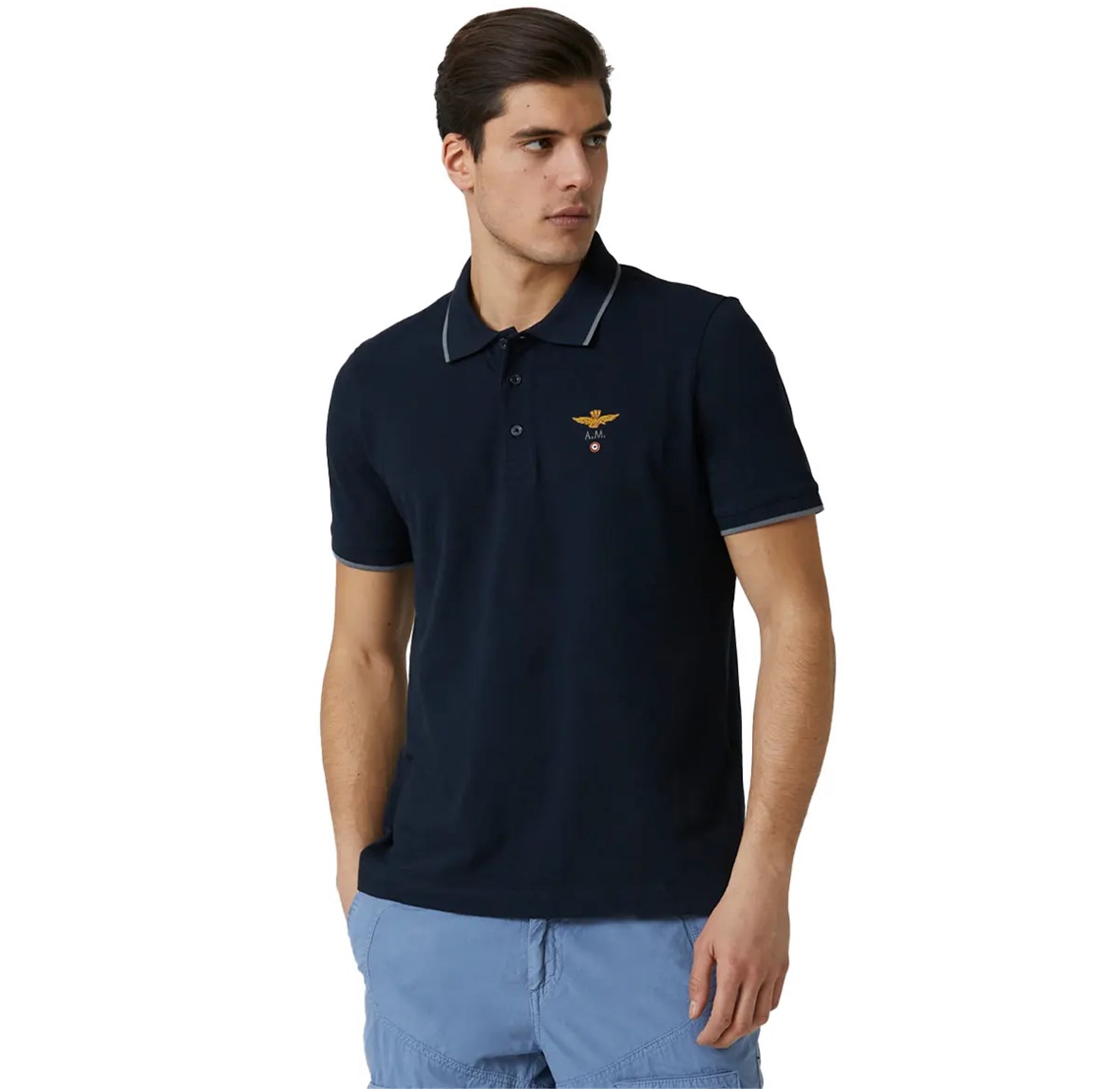 AERONAUTICA MILITARE 251PO1308P82 Blu Abbigliamento Uomo Polo