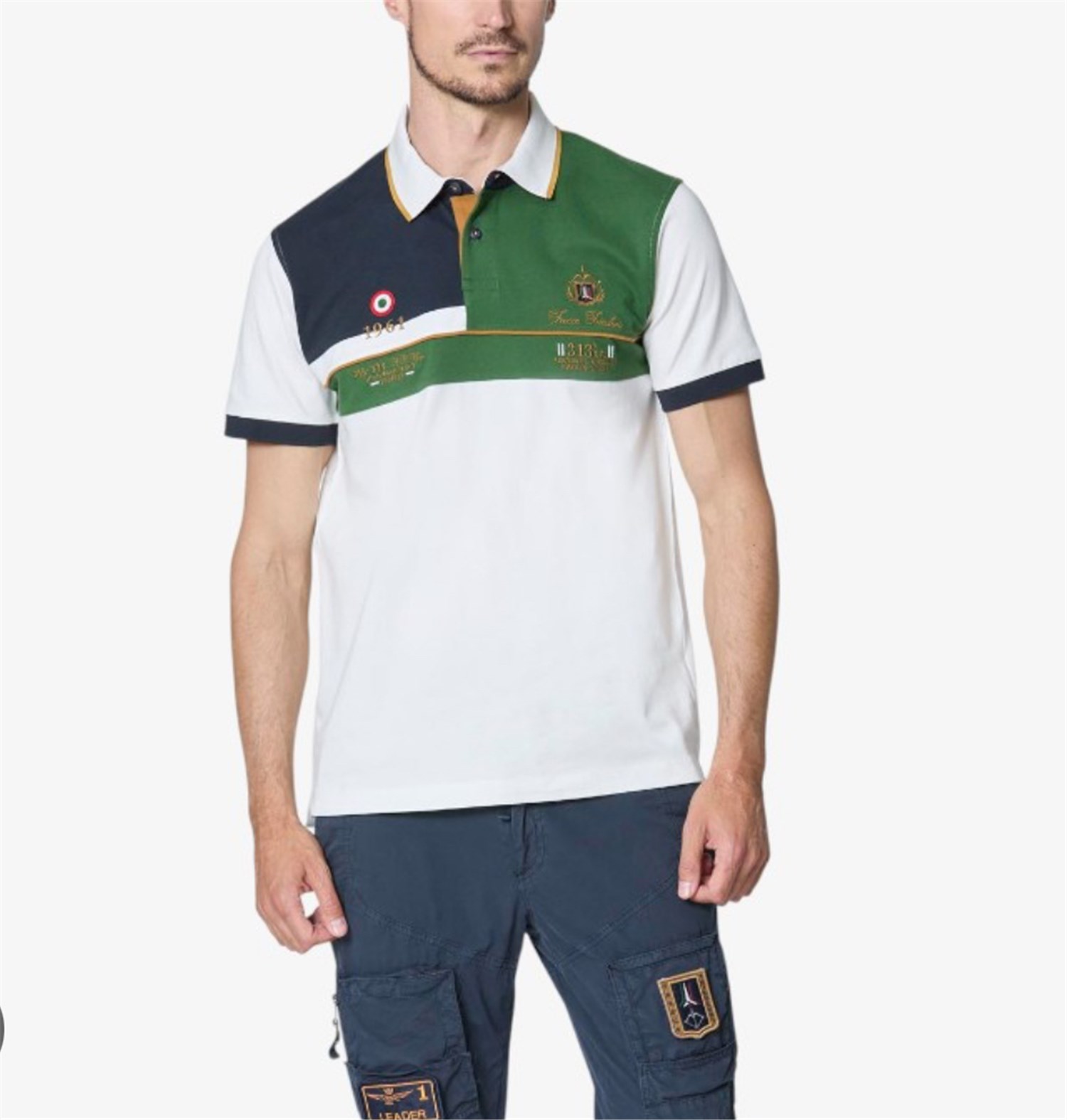 AERONAUTICA MILITARE 251PO1867P173 Verde Abbigliamento Uomo Polo