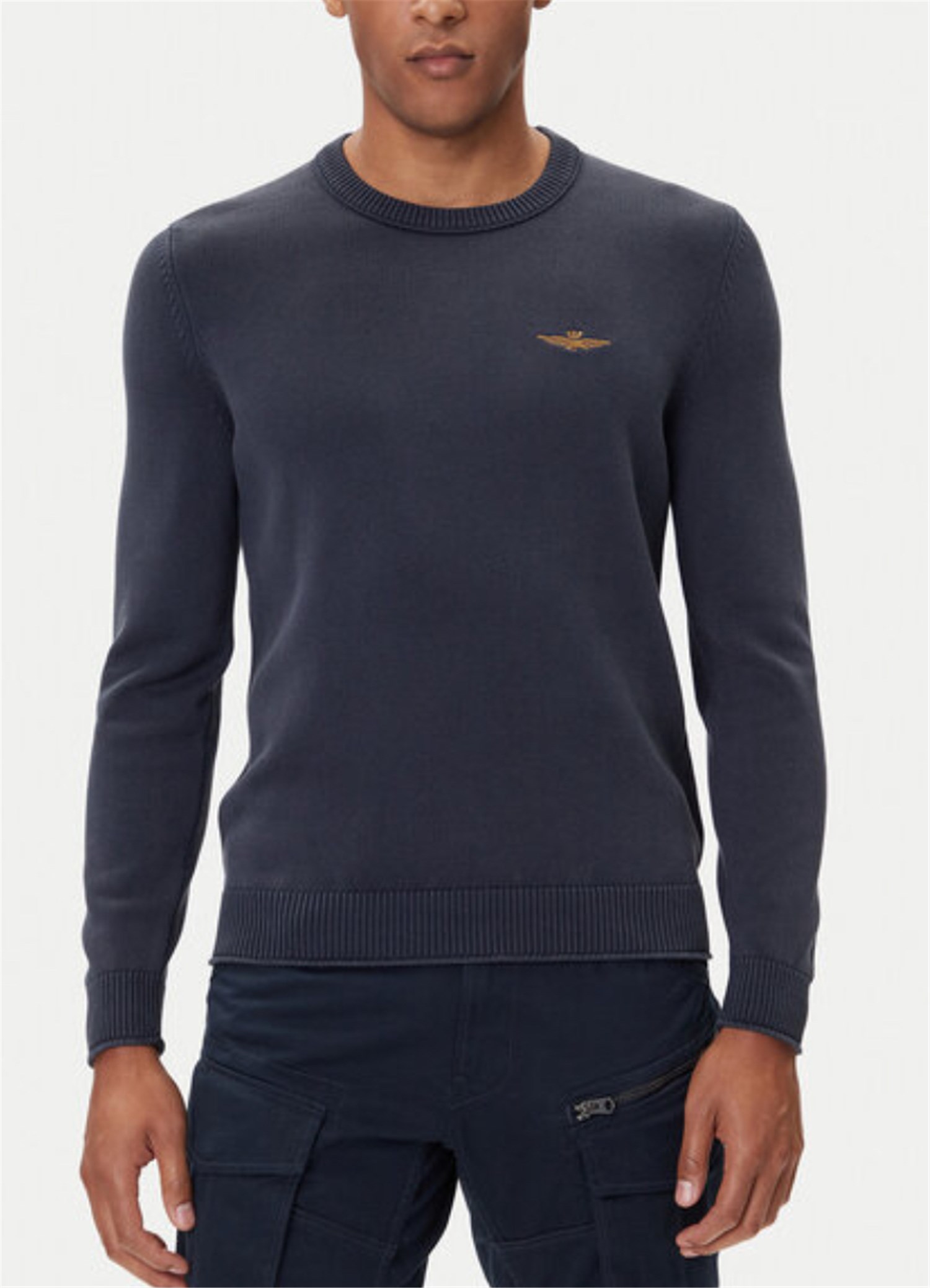 AERONAUTICA MILITARE 252MA1610UL00556 Blu Abbigliamento Uomo Maglioni