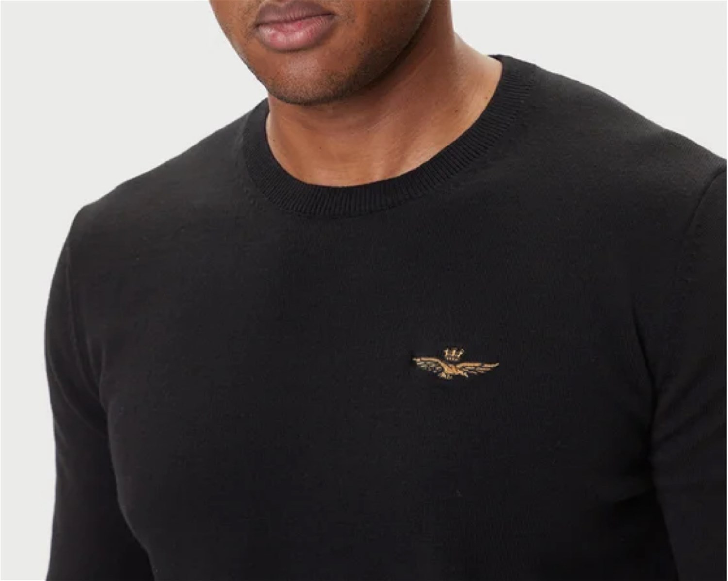 AERONAUTICA MILITARE 252MA1611UL00506 Nero Abbigliamento Uomo Maglia