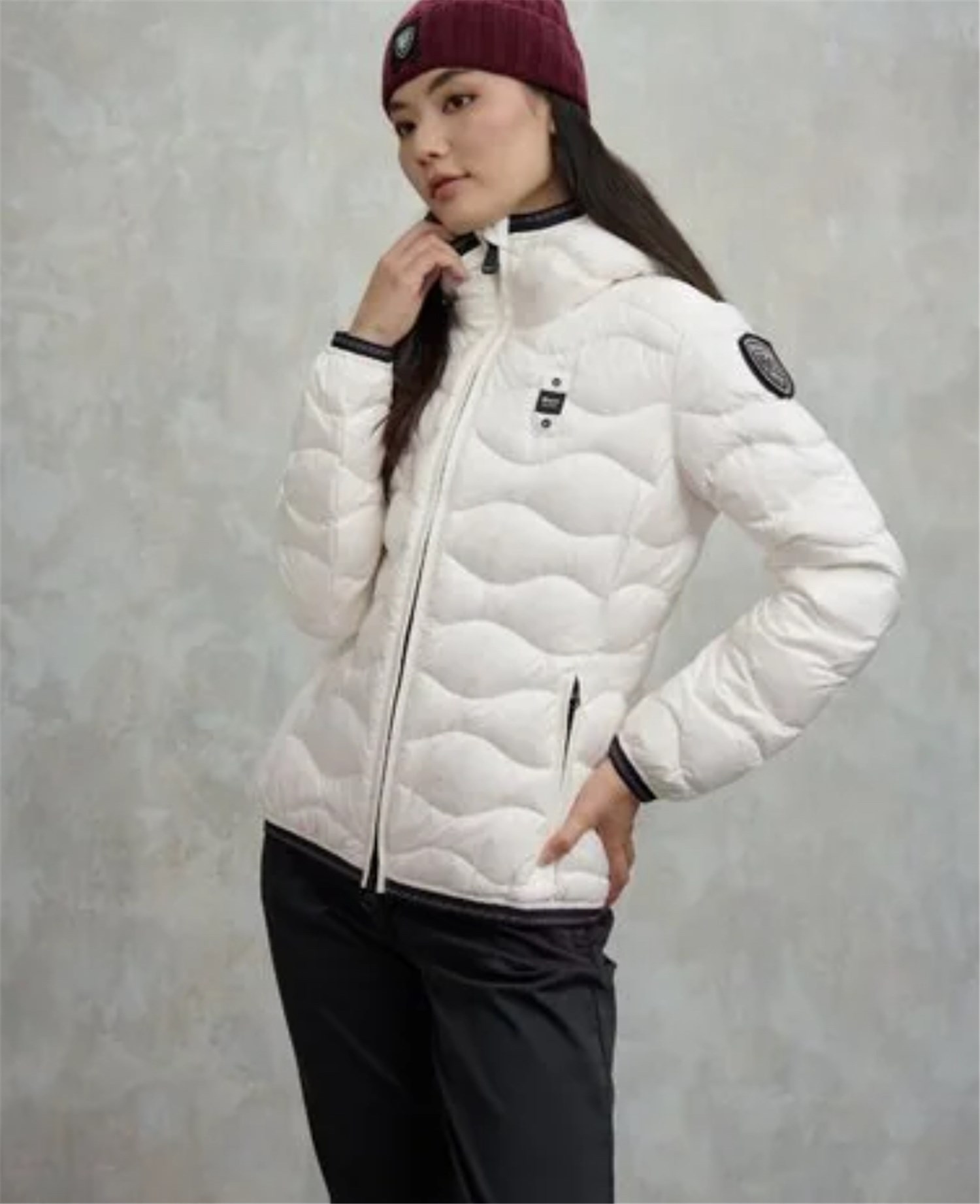 Blauer 25WBLDC03095-006047 Bianco Abbigliamento Donna Piumino