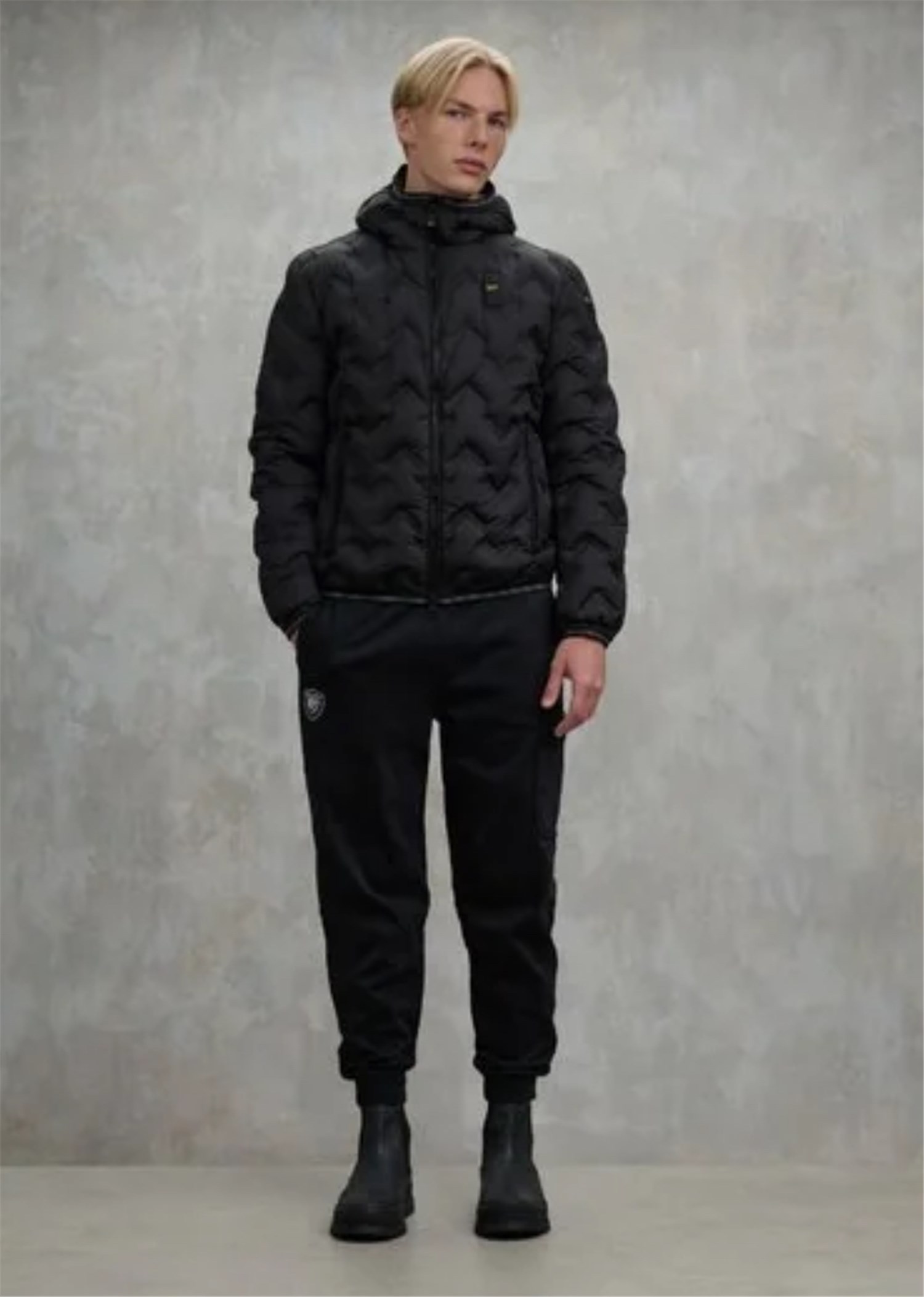 Blauer 25WBLUC03233-007308 Nero Abbigliamento Uomo Piumino