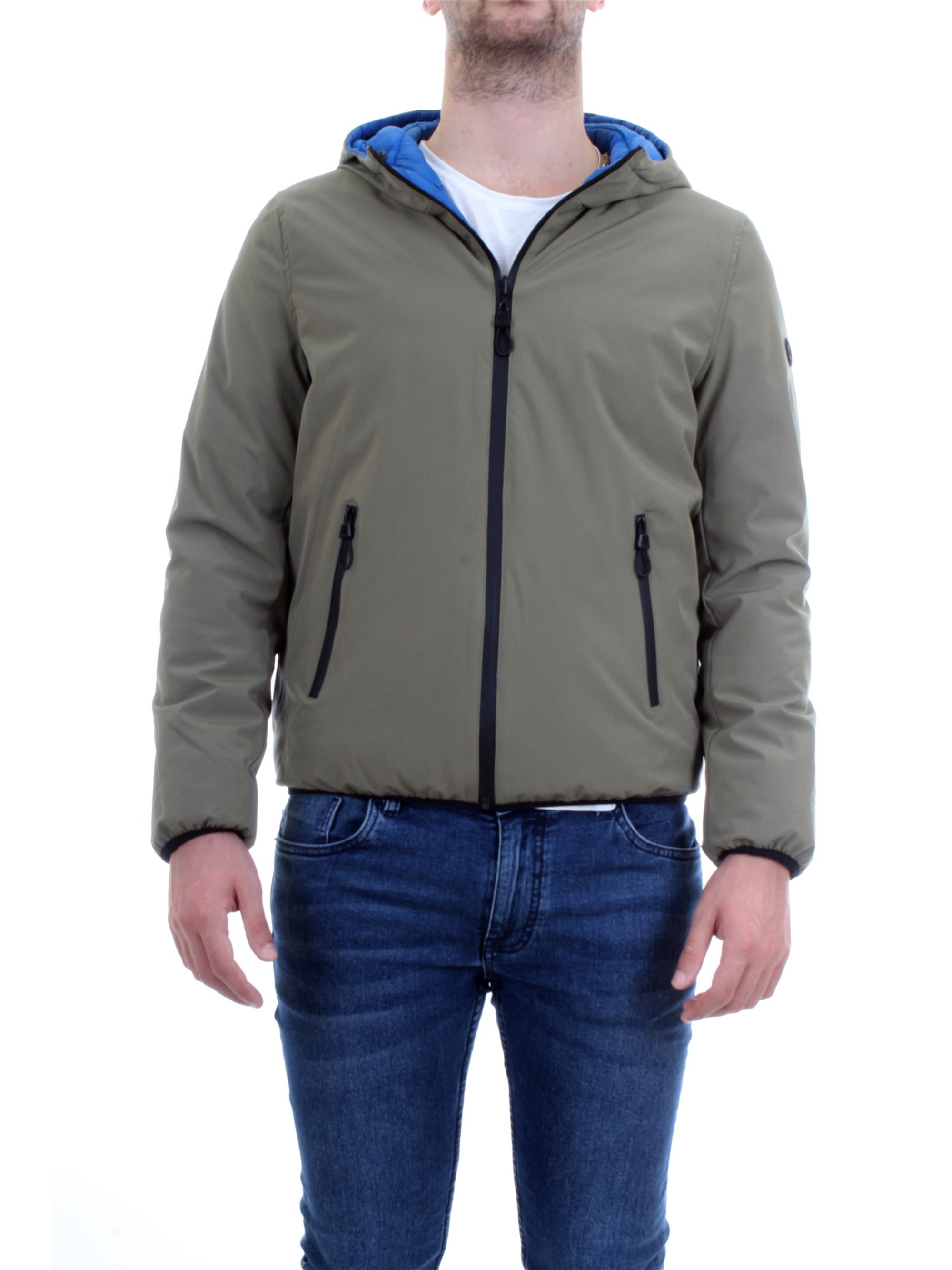 F**K IFKM5001S Verde Militare Abbigliamento Uomo Piumino