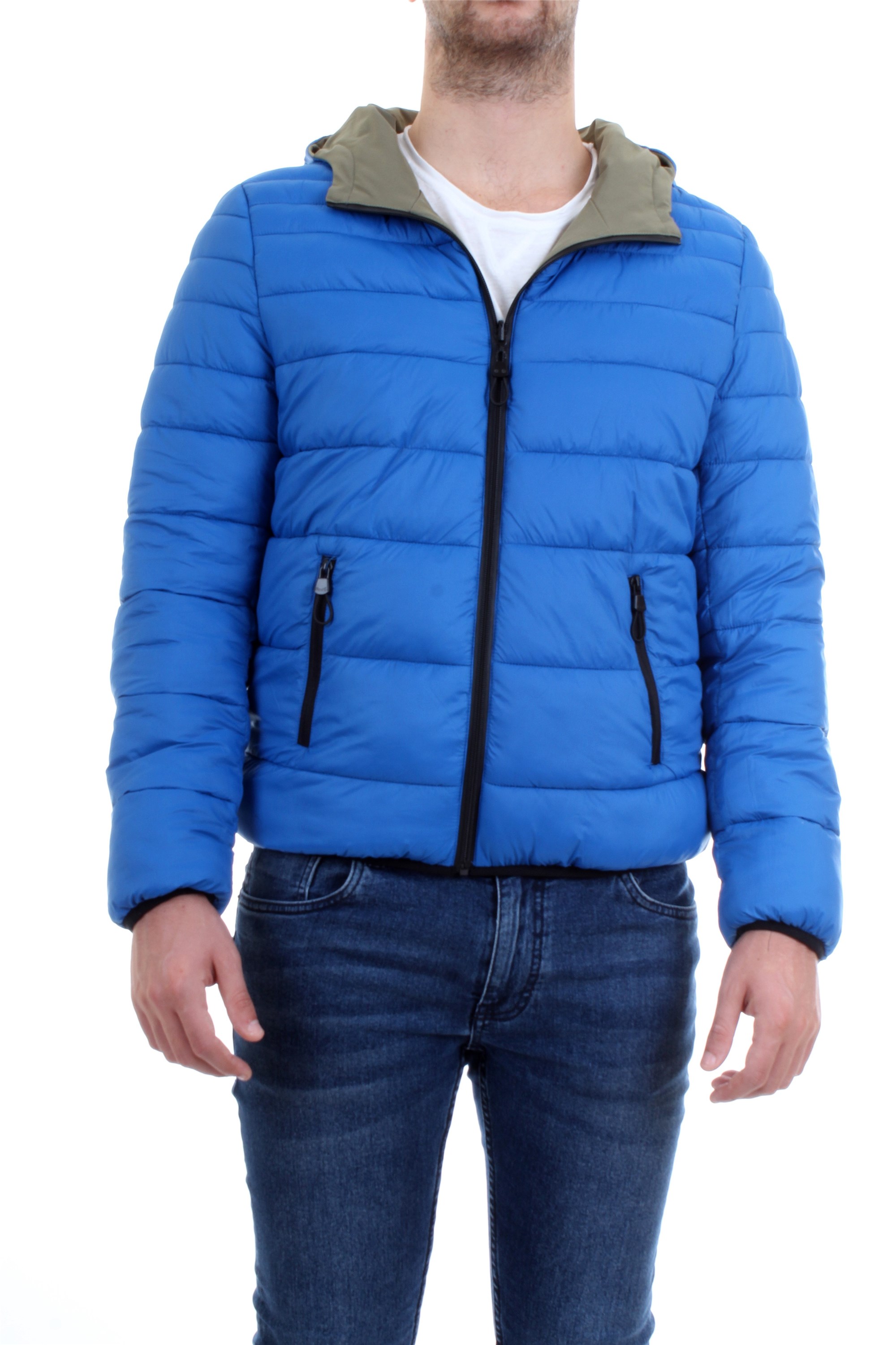 F**K IFKM5001S Verde Militare Abbigliamento Uomo Piumino