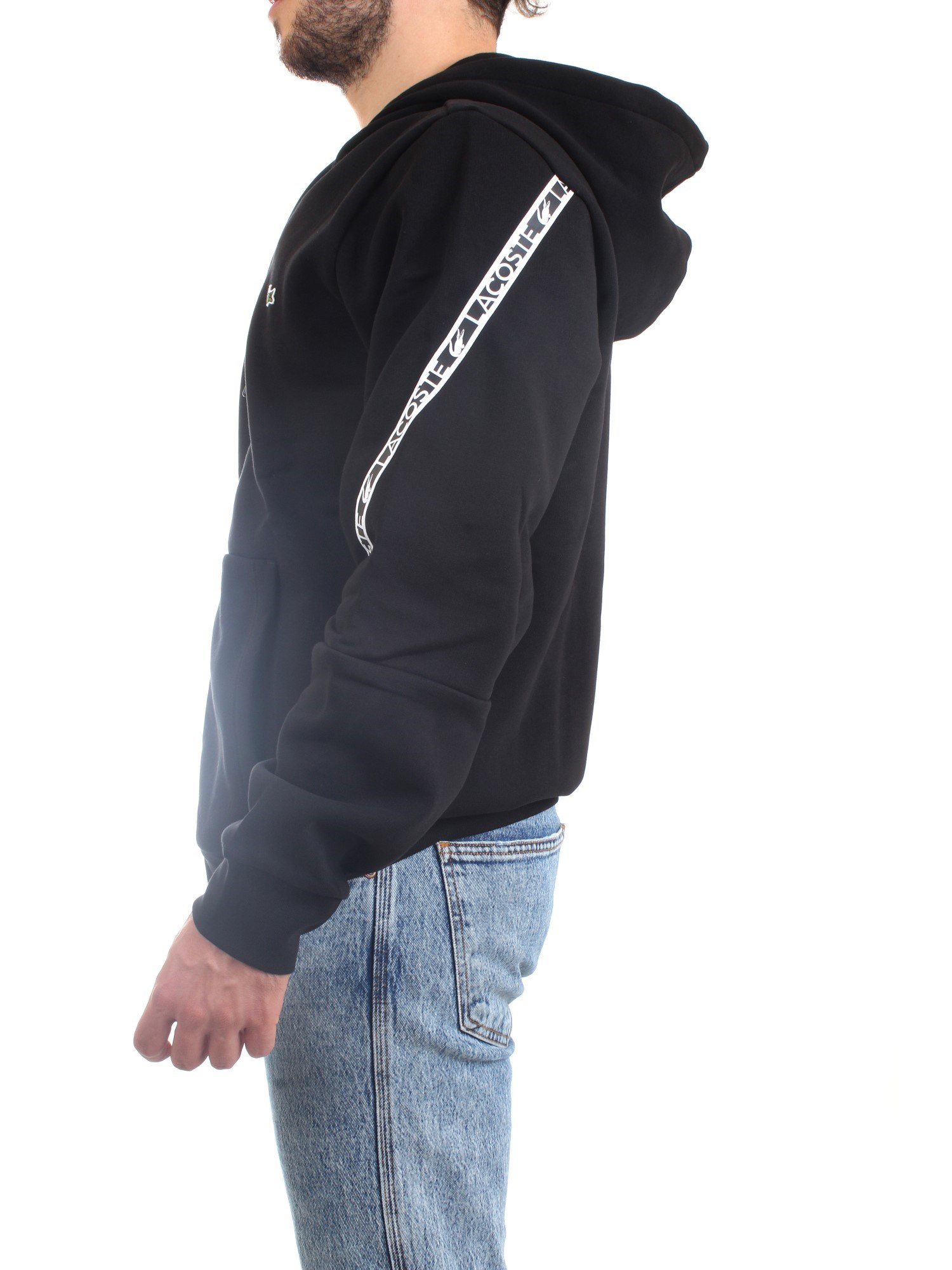 Lacoste SH9885 00 Nero Abbigliamento Unisex Felpa