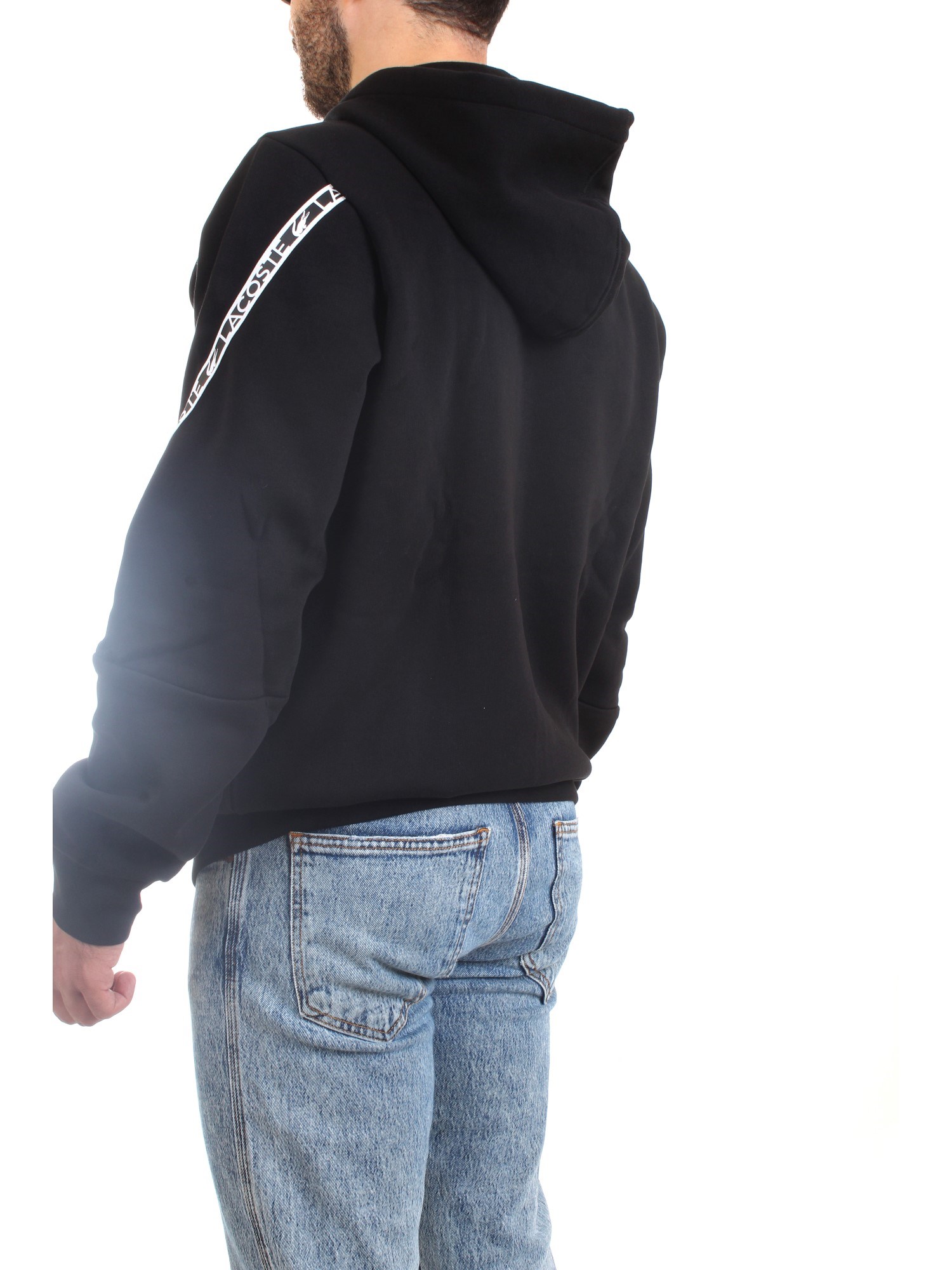 Lacoste SH9885 00 Nero Abbigliamento Unisex Felpa