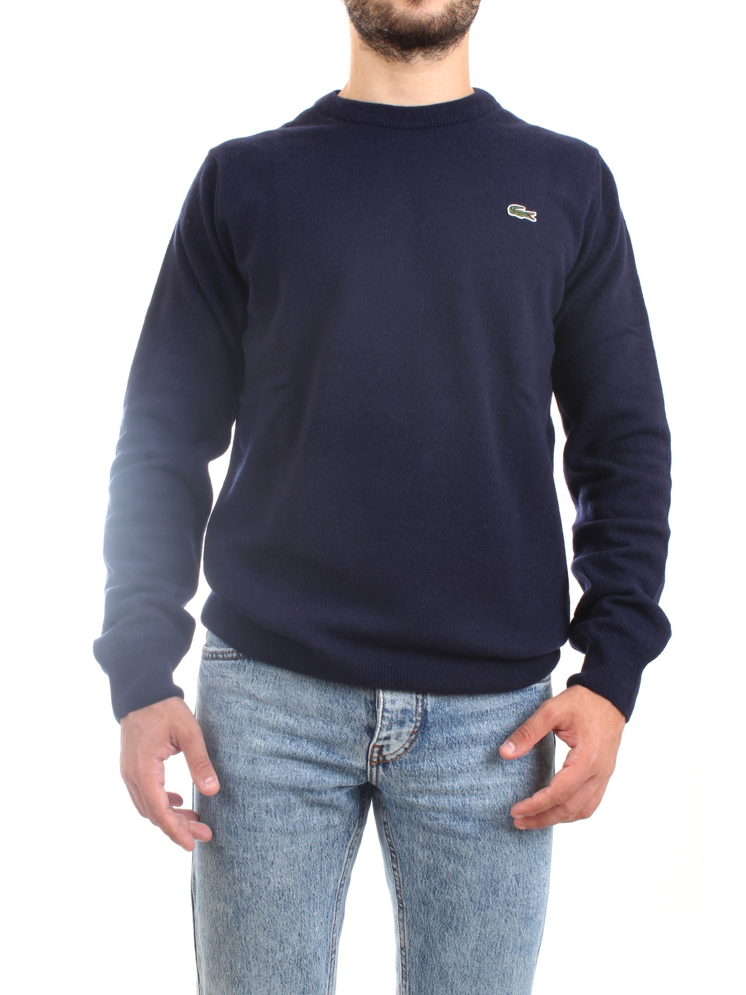 Lacoste AH3449 00 Blu Abbigliamento Uomo Maglioni
