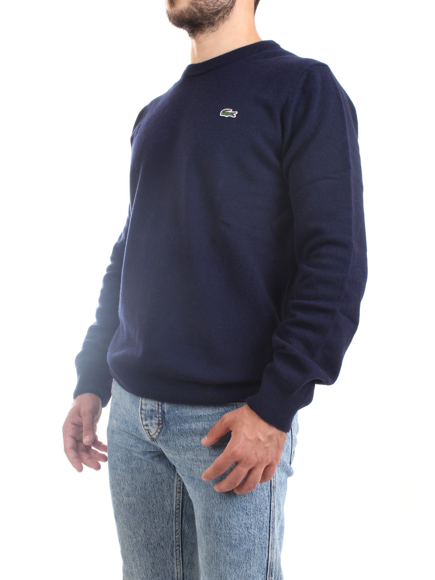 Lacoste AH3449 00 Blu Abbigliamento Uomo Maglioni