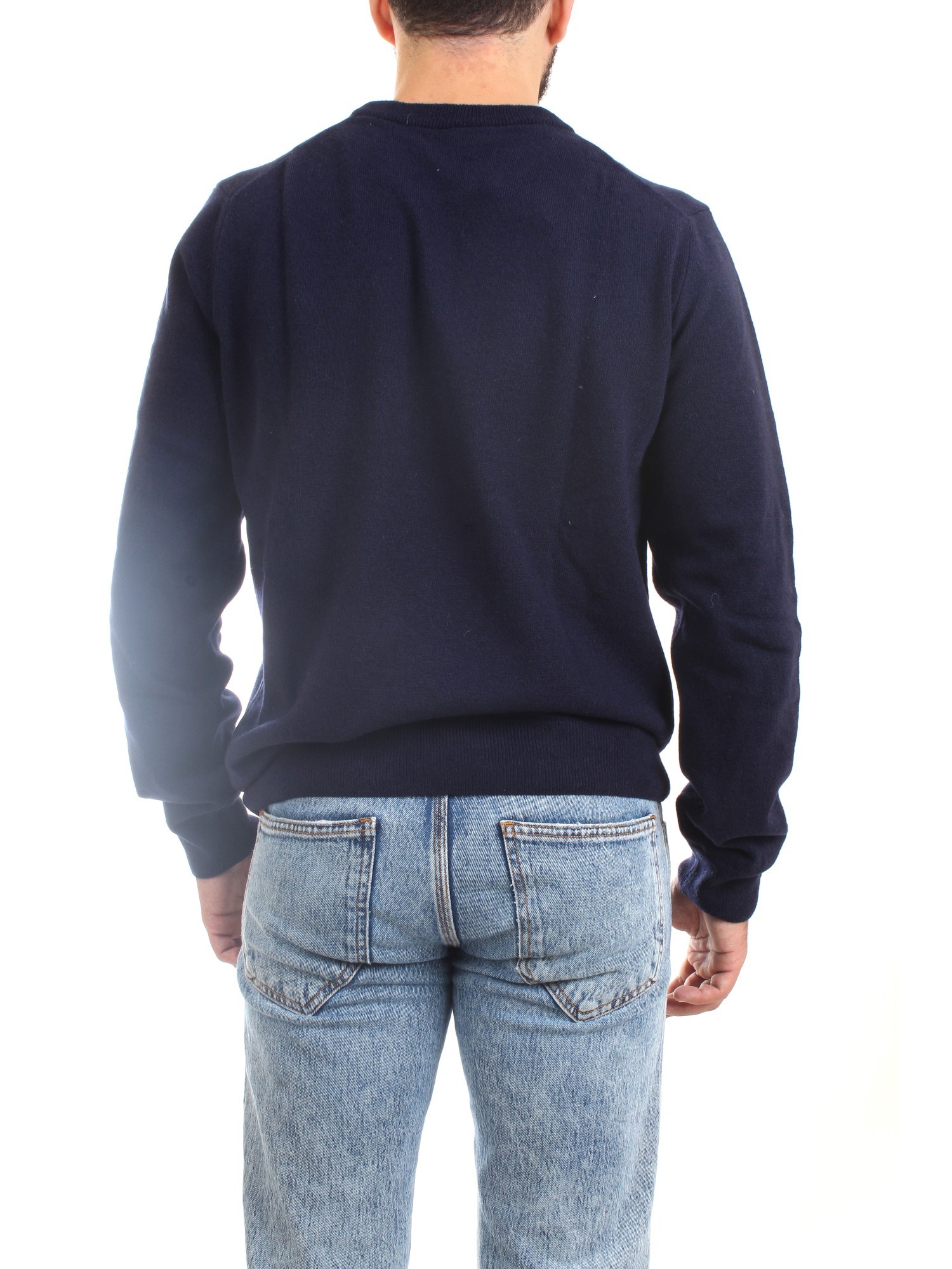 Lacoste AH3449 00 Blu Abbigliamento Uomo Maglioni