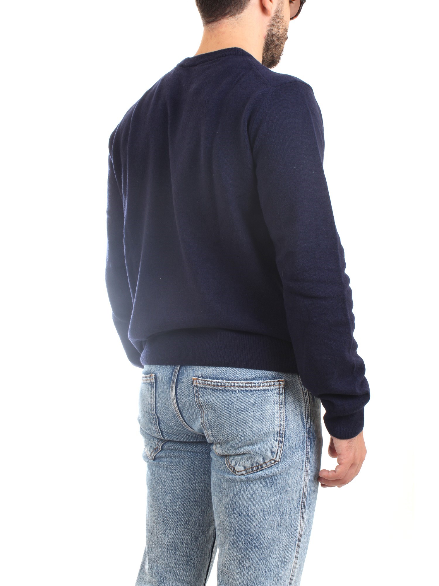 Lacoste AH3449 00 Blu Abbigliamento Uomo Maglioni