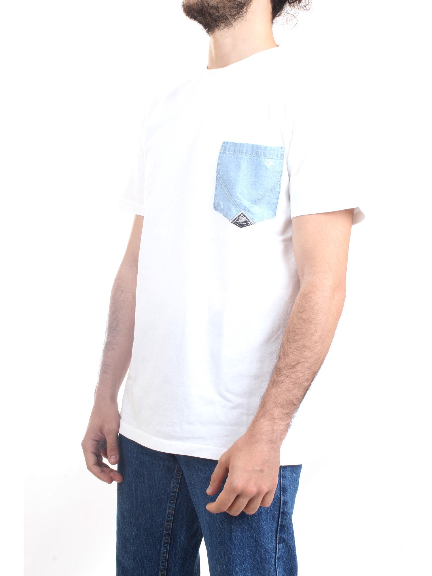 ROY ROGER'S P23RRU172CD55XXXX Bianco Abbigliamento Uomo T-Shirt