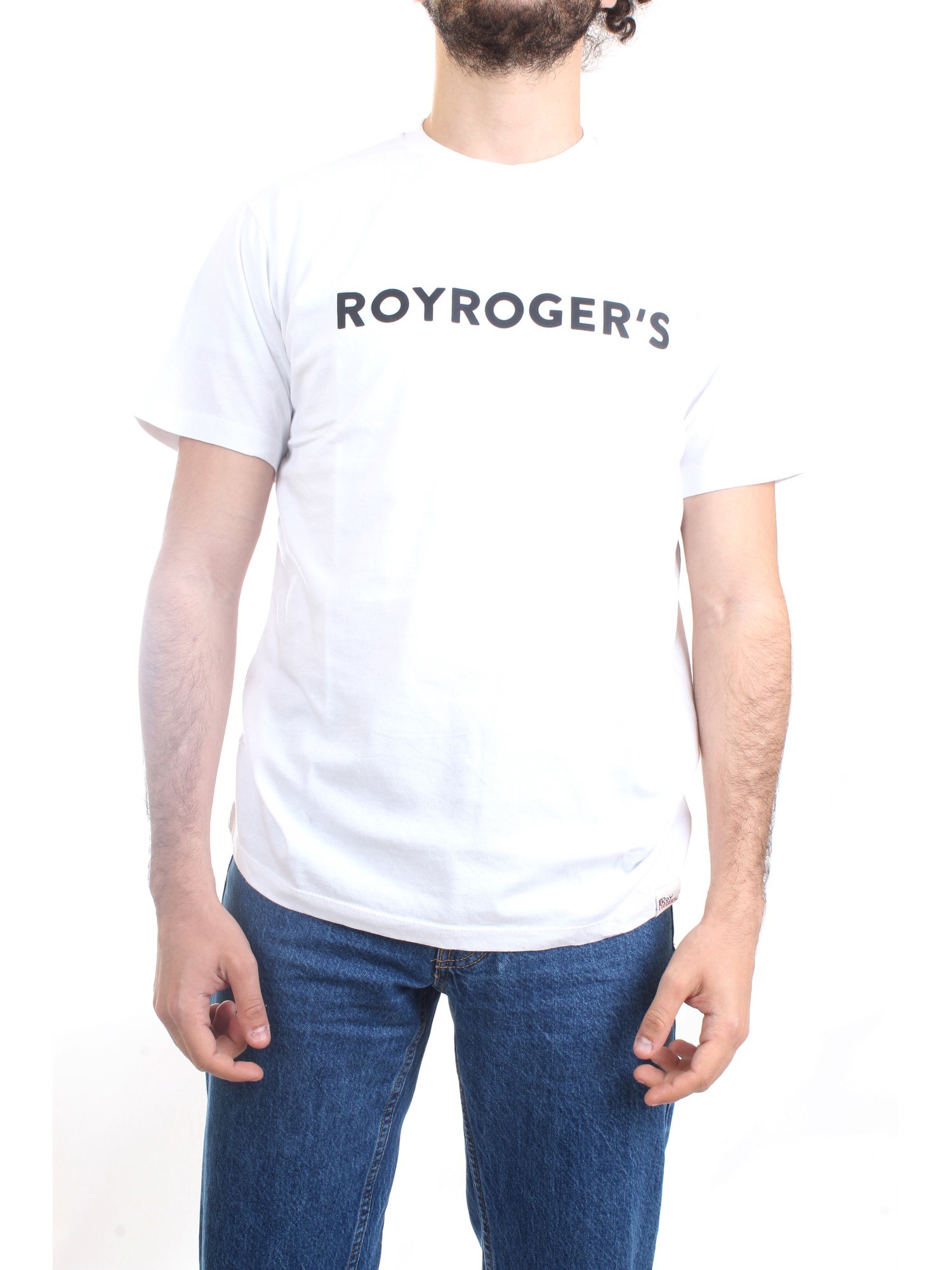 ROY ROGER'S P23RRU220C748 Bianco Abbigliamento Uomo T-Shirt