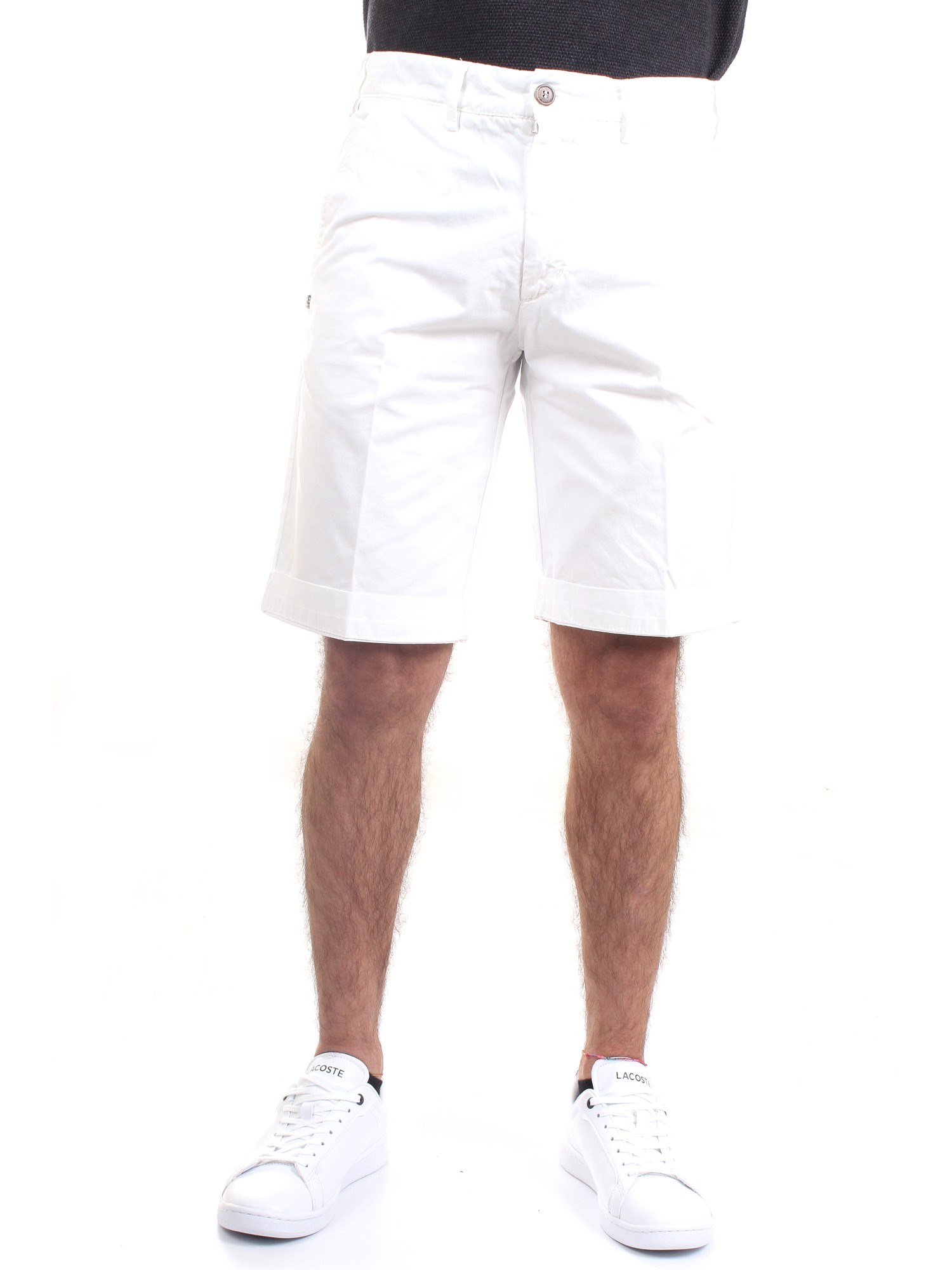 40 Weft SERGENTBE 1683 Bianco Abbigliamento Uomo Bermuda