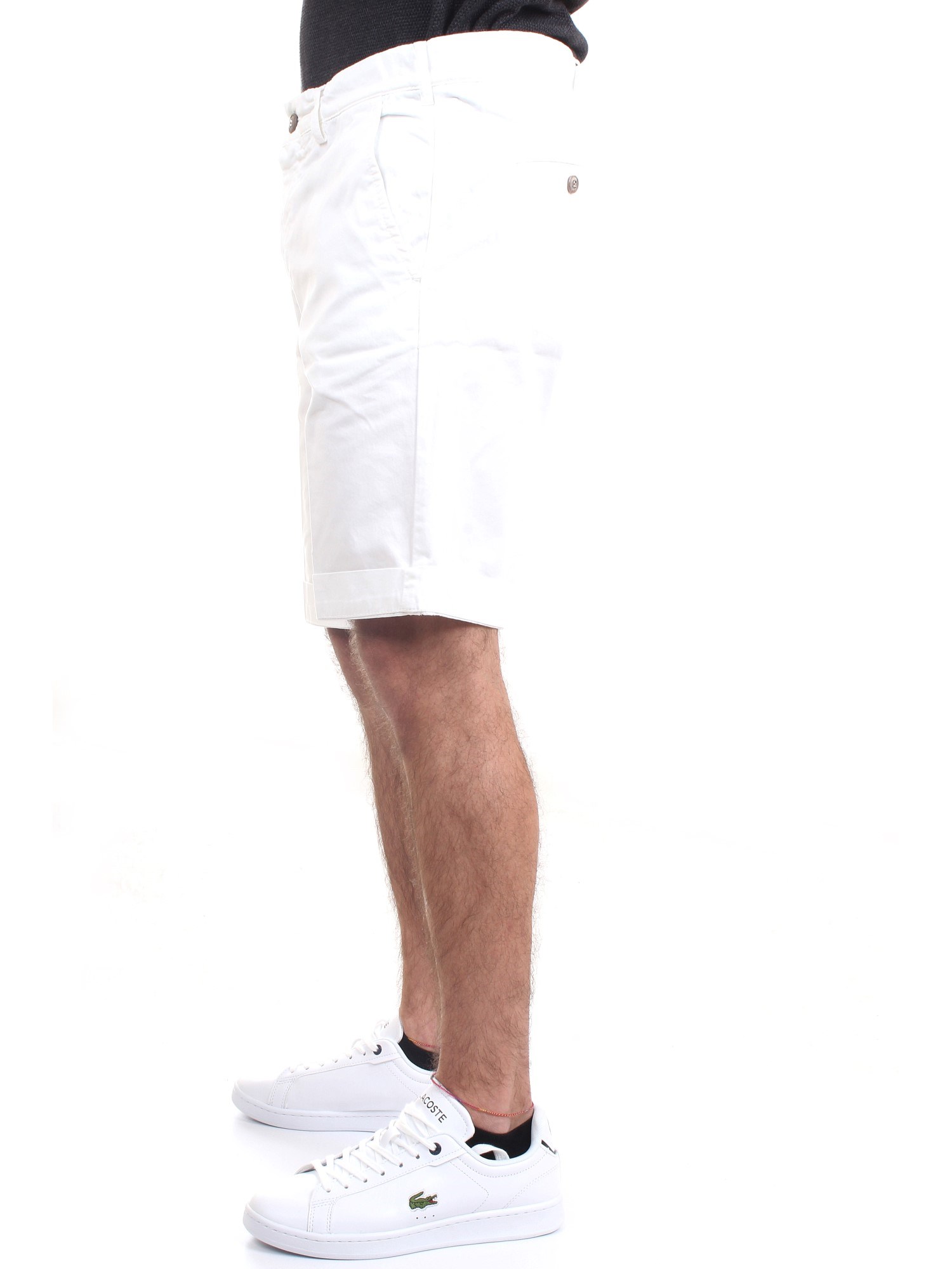 40 Weft SERGENTBE 1683 Bianco Abbigliamento Uomo Bermuda