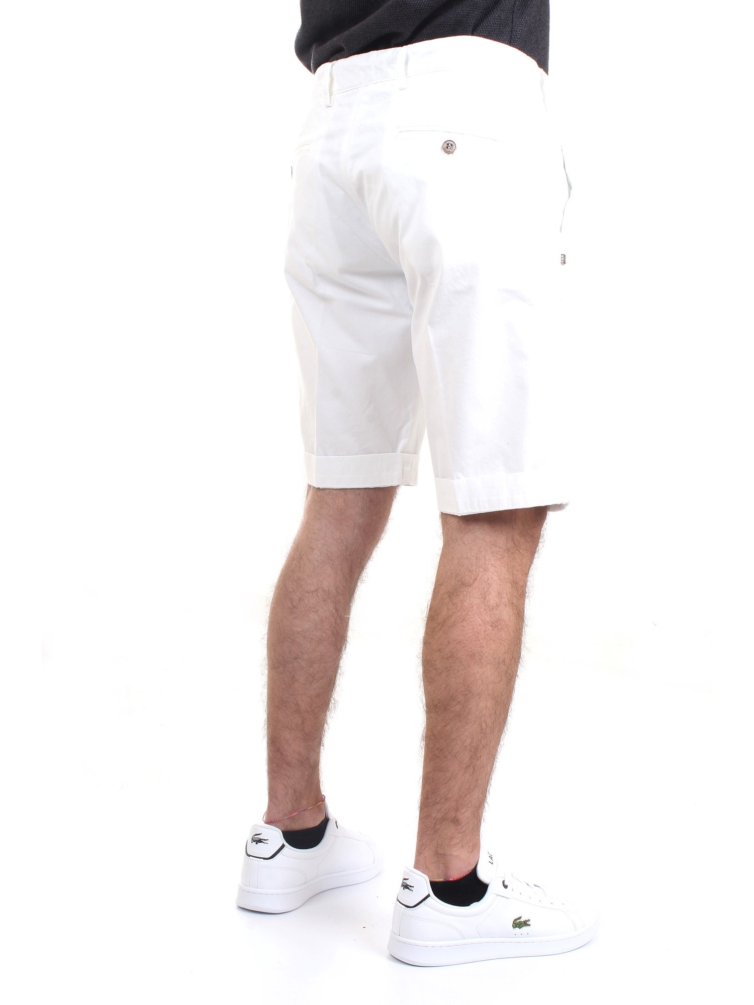 40 Weft SERGENTBE 1683 Bianco Abbigliamento Uomo Bermuda