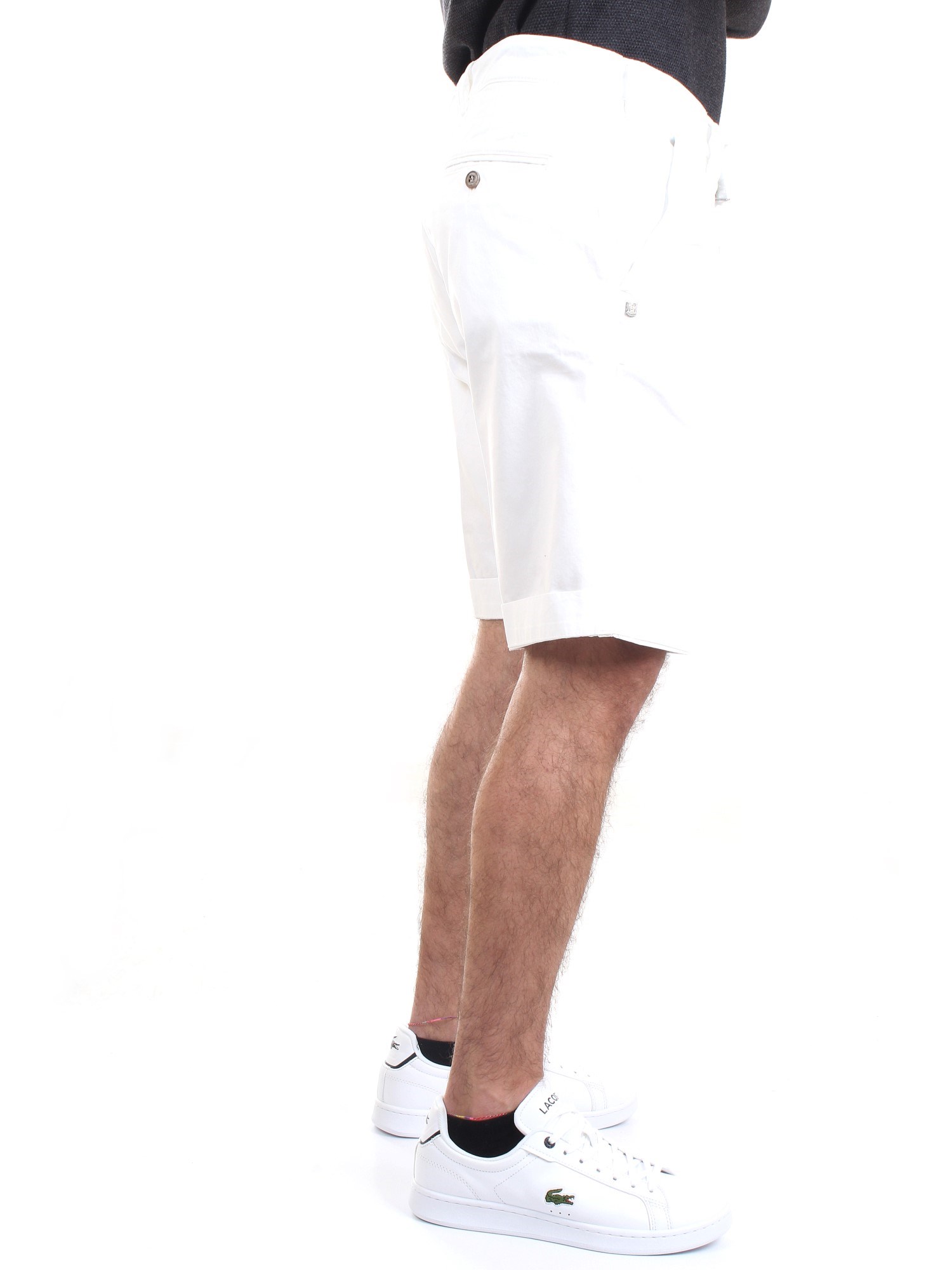 40 Weft SERGENTBE 1683 Bianco Abbigliamento Uomo Bermuda