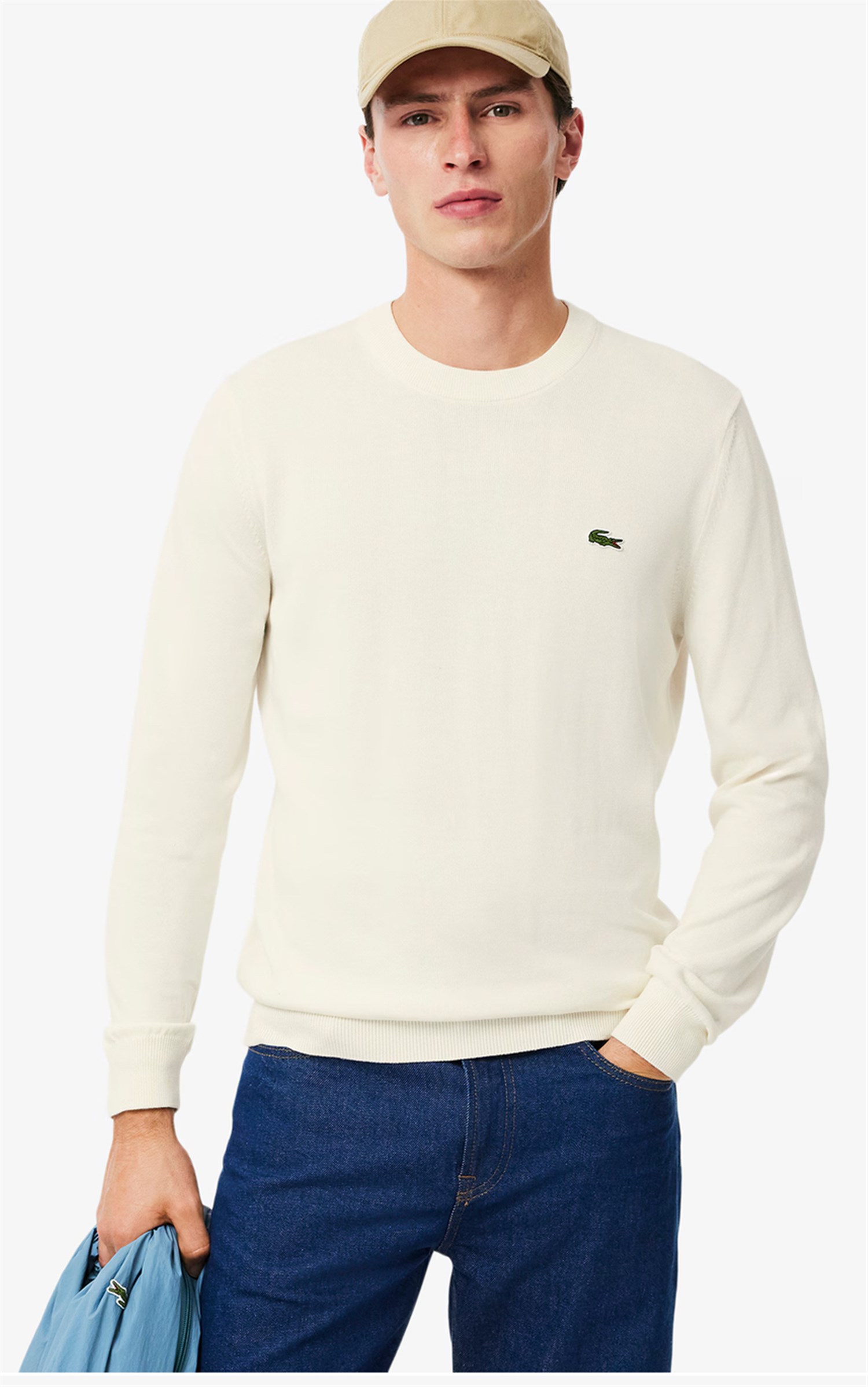 Lacoste AH0128 Bianco Abbigliamento Uomo Maglioni