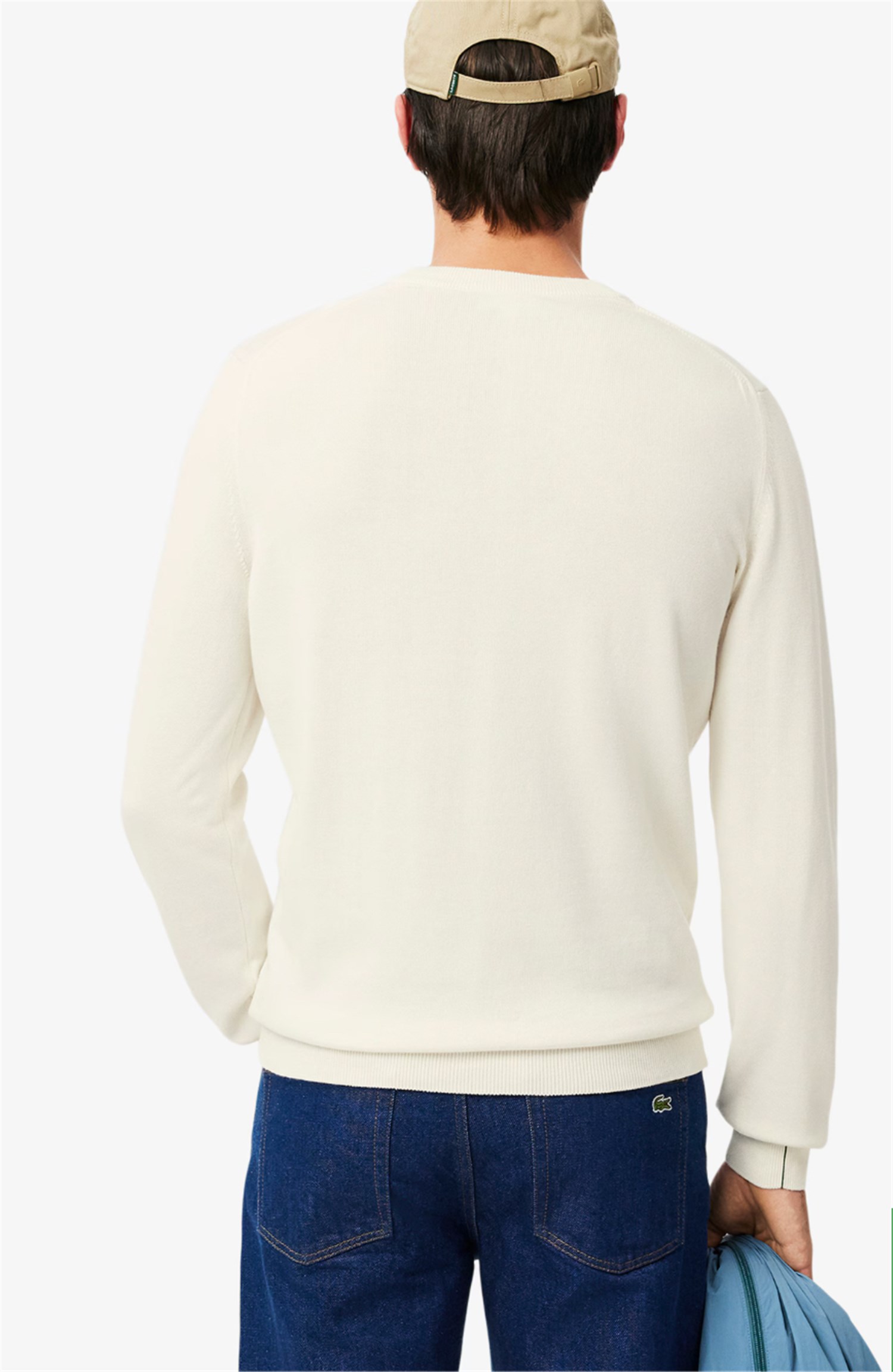 Lacoste AH0128 Bianco Abbigliamento Uomo Maglioni