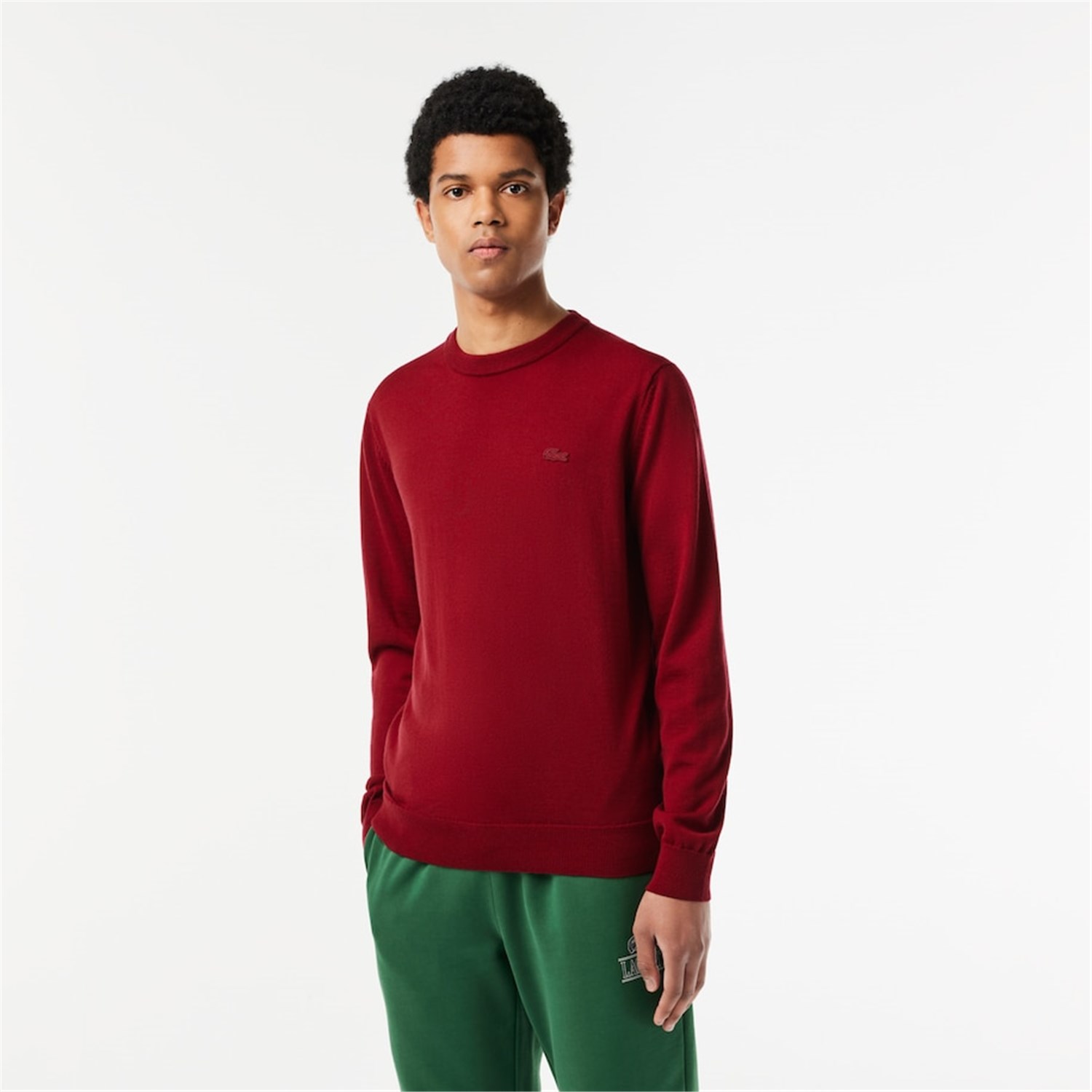 Lacoste AH1969 00 Bordeaux Abbigliamento Uomo Maglioni