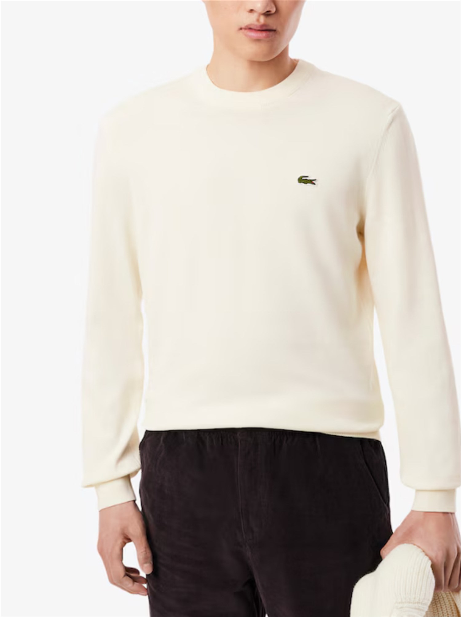 Lacoste AH1985 00 Bianco Abbigliamento Uomo Pullover