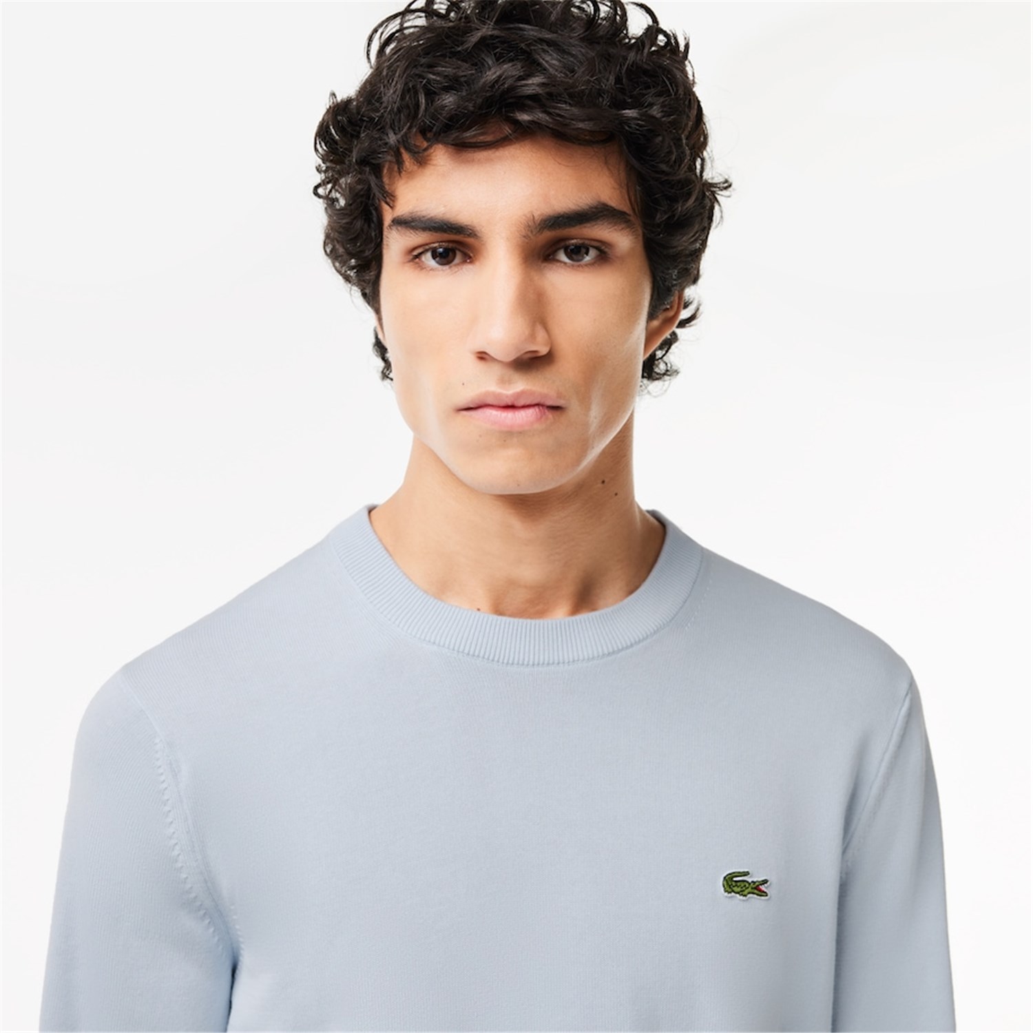 Lacoste AH1985 00 Celeste Abbigliamento Uomo Pullover