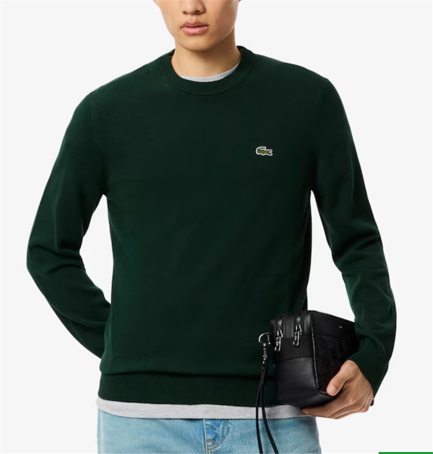 Lacoste AH1985 00 Verde Abbigliamento Uomo Pullover