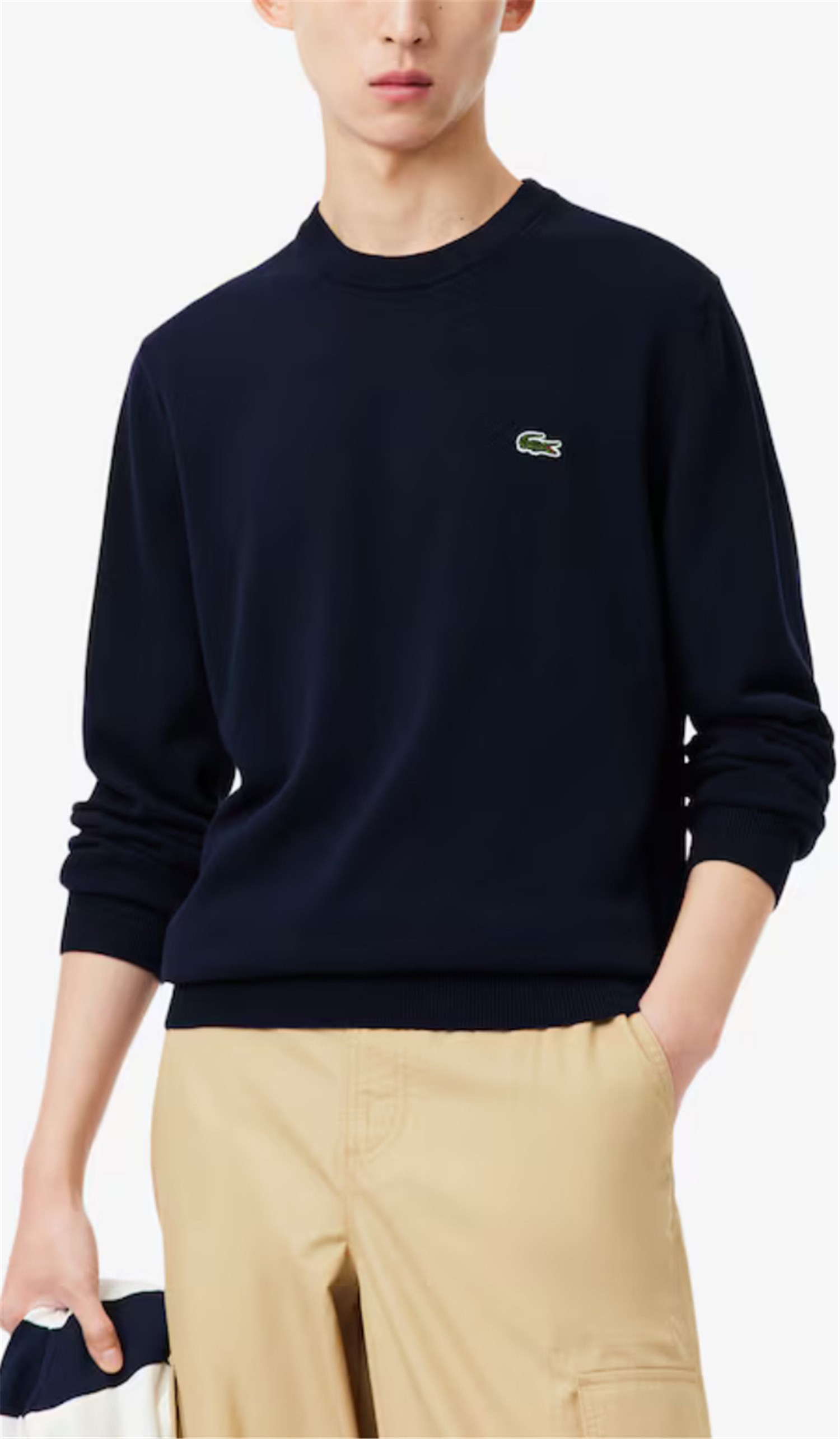 Lacoste AH1985 00 Blu Abbigliamento Uomo Pullover