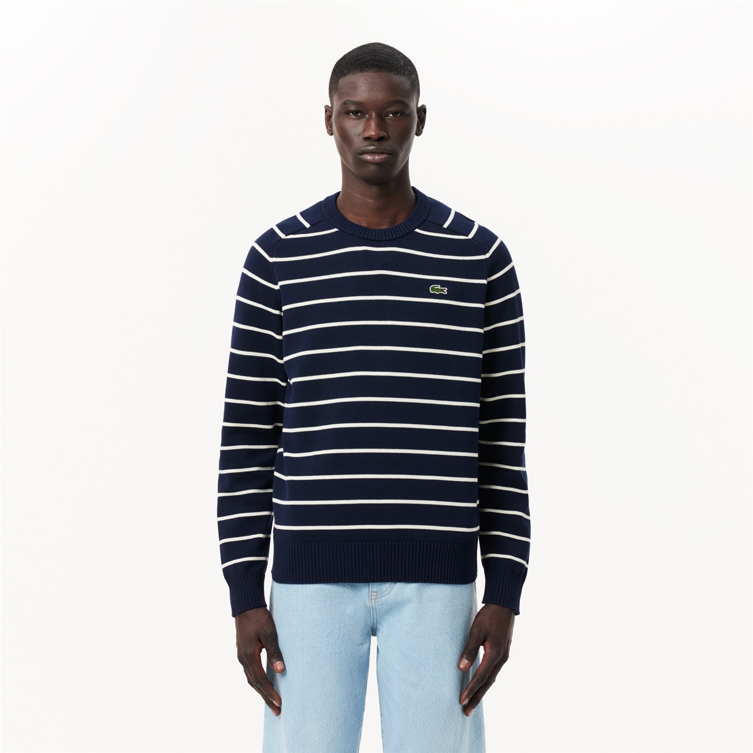 Lacoste AH7607 00 Blu Abbigliamento Uomo Pullover