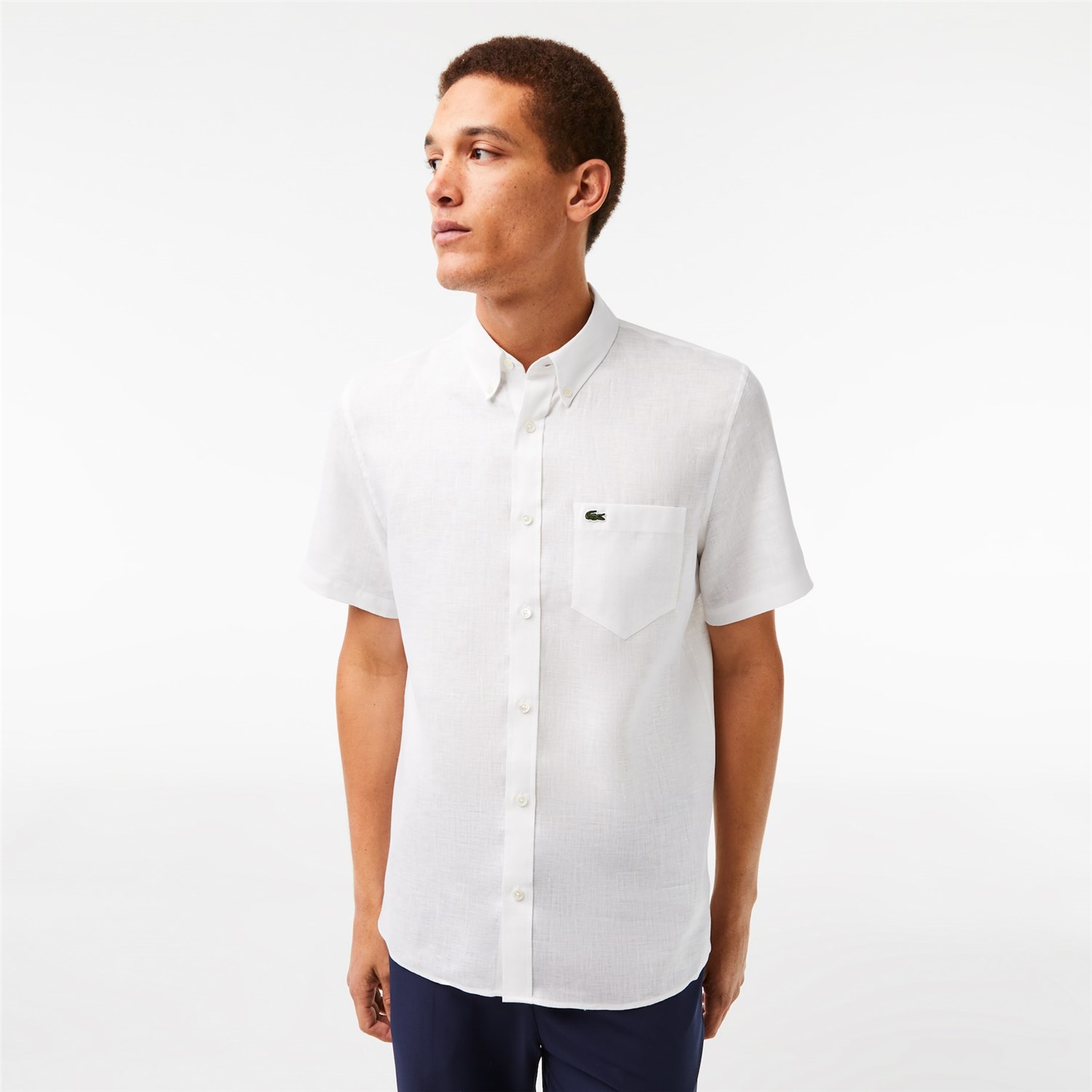 Lacoste CH4991 Bianco Abbigliamento Uomo Camicia