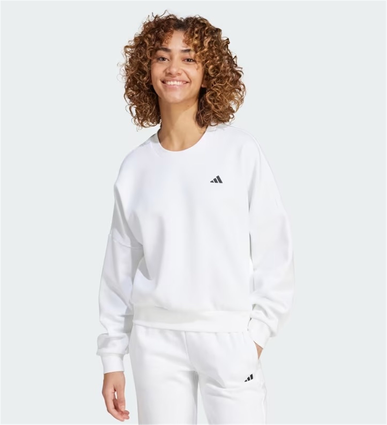 ADIDAS ORIGINALS IX7942 Bianco Abbigliamento Donna Felpa