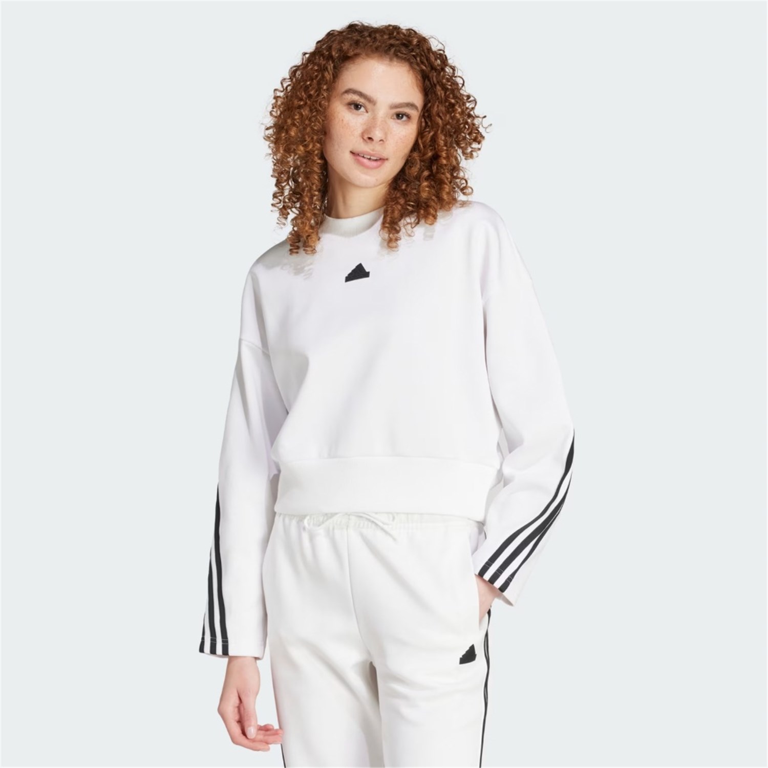 ADIDAS ORIGINALS IZ0005 Bianco Abbigliamento Donna Felpa