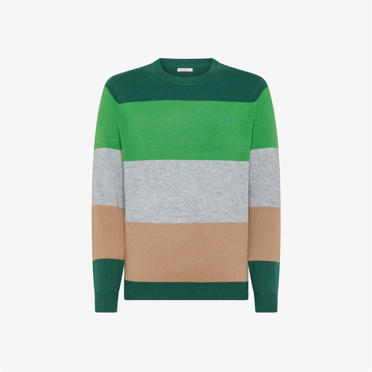 SUN68 K44183 Verde Abbigliamento Uomo Maglioni