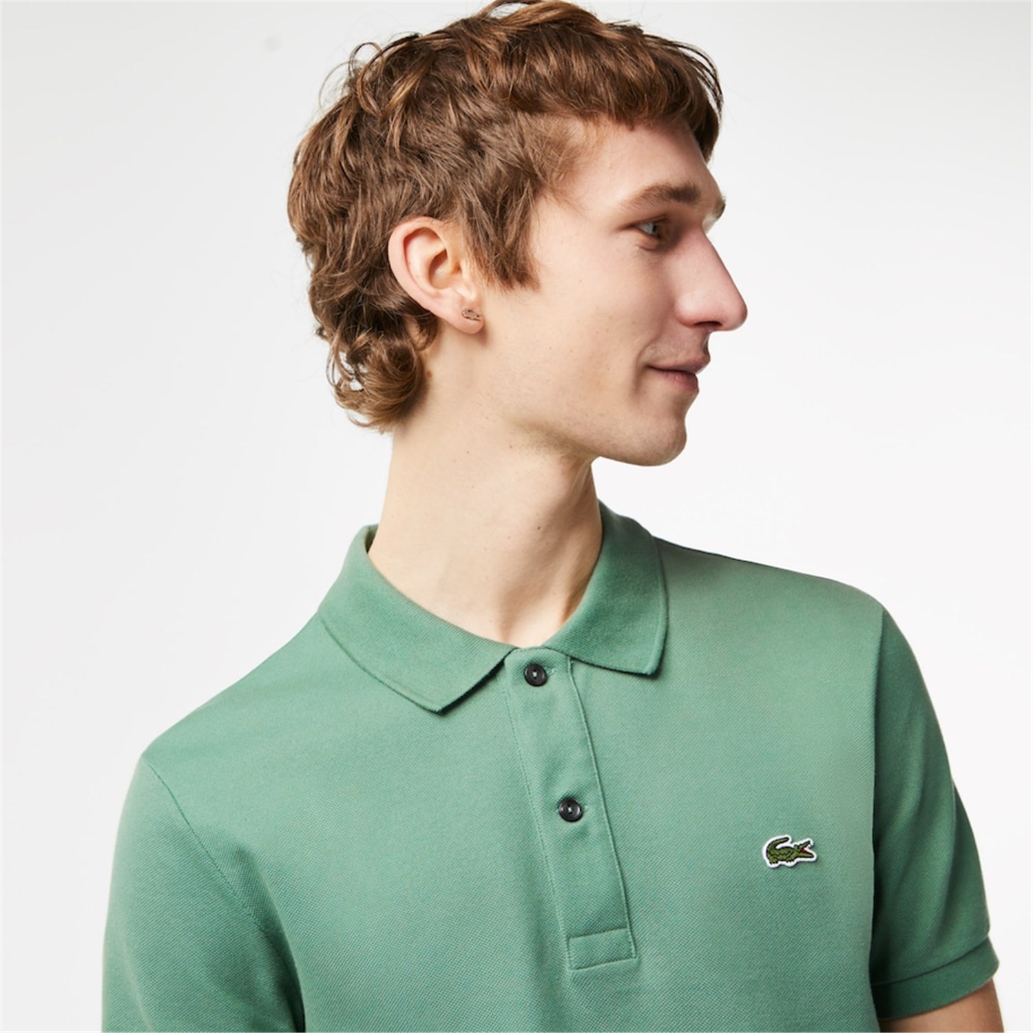 Lacoste L.12.12 Verde Khaki Abbigliamento Uomo Polo