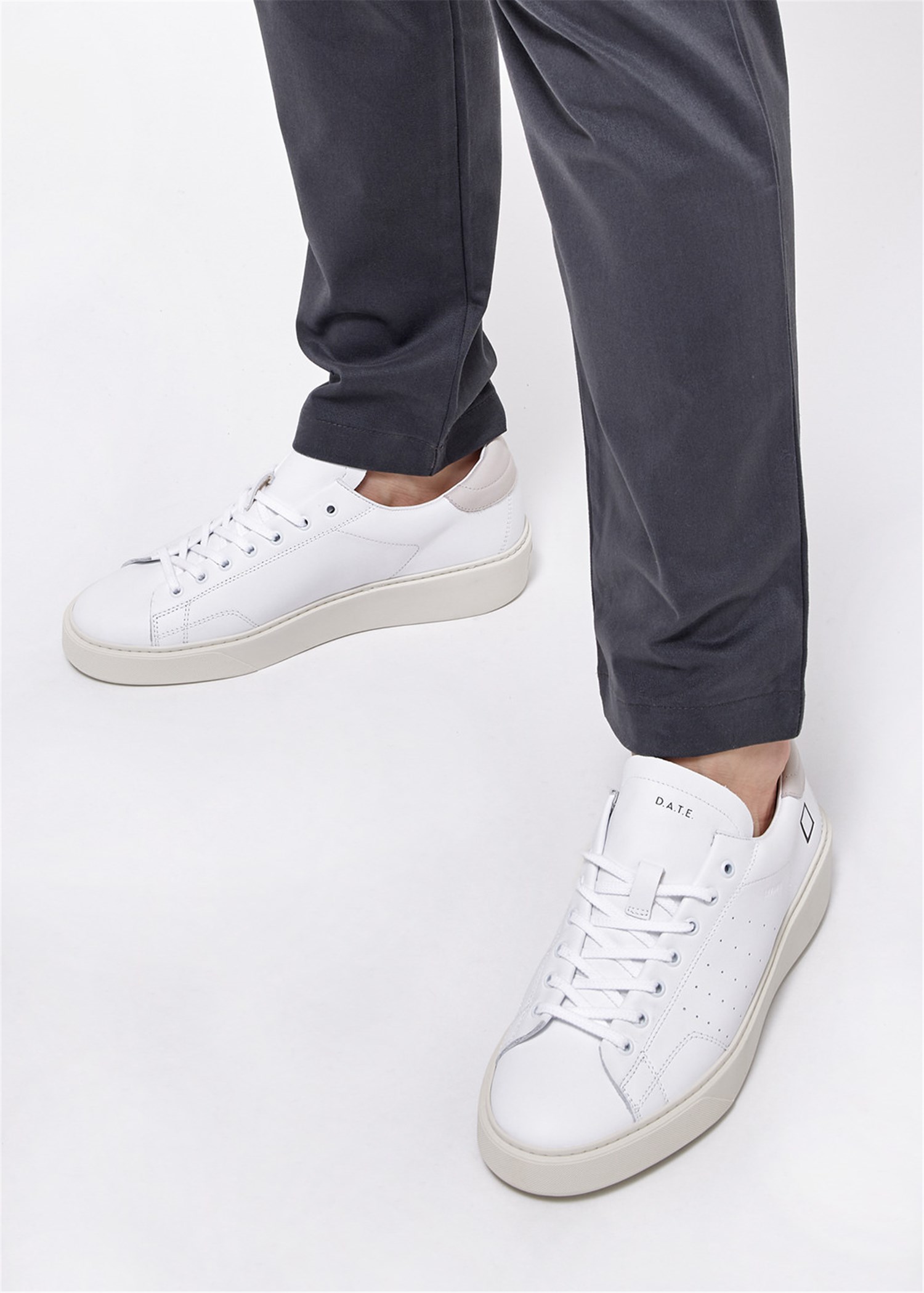 D.A.T.E. M391-LV-CA Latte Scarpe Uomo Sneakers