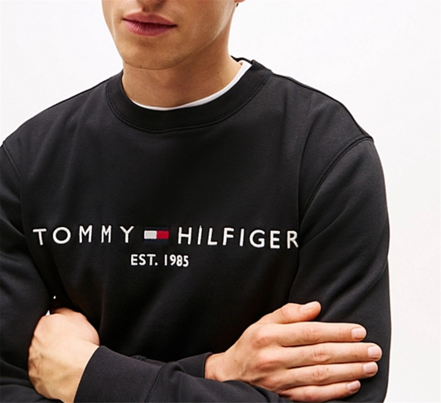 TOMMY HILFIGER MW0MW11596 Nero Abbigliamento Uomo Felpa